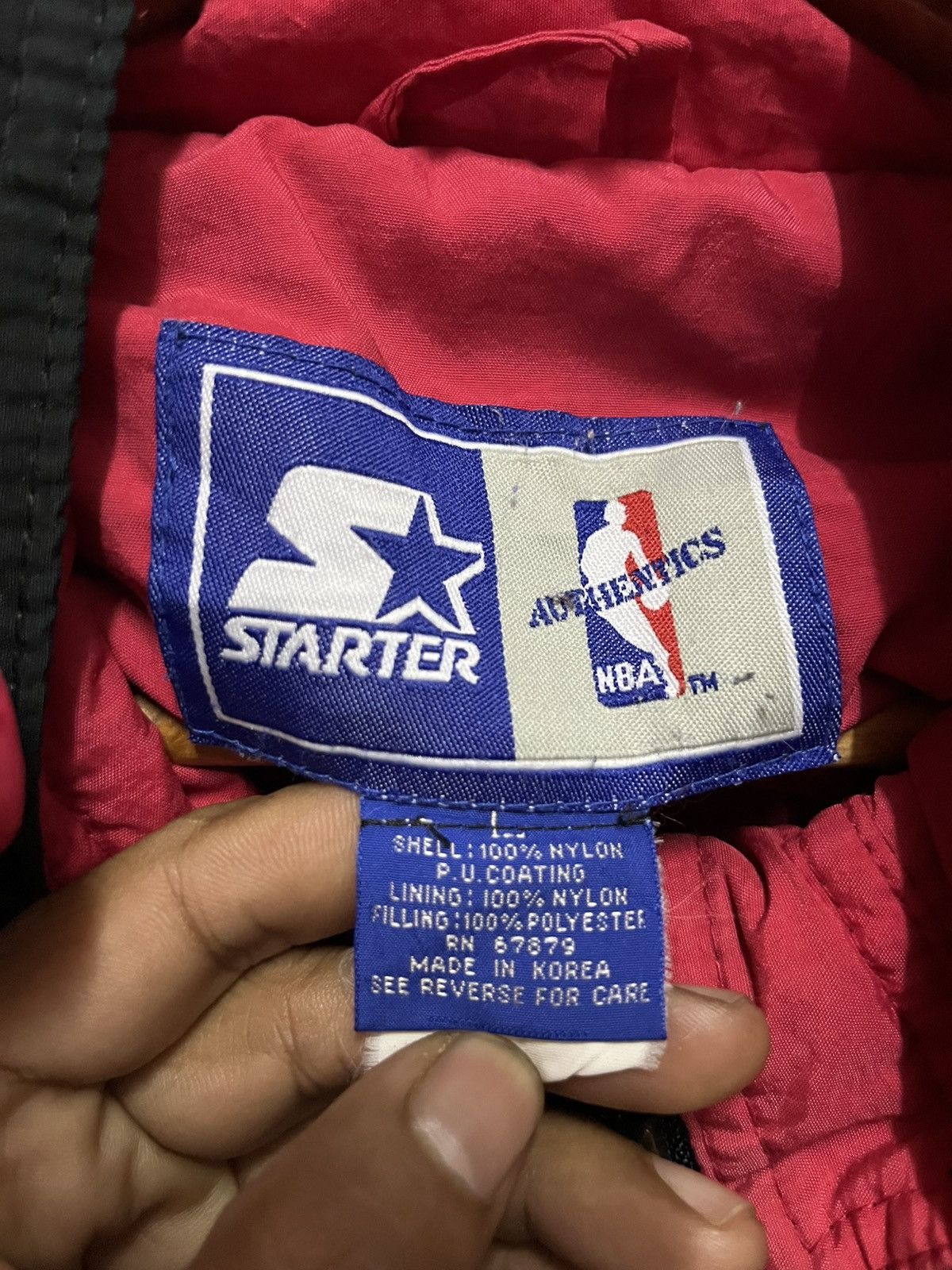 NBA × Starter Vintage 90s Starter Chicago Bulls Raincoat Parkas Jacket NBA Size US L / EU 52-54 / 3 - 7 Thumbnail