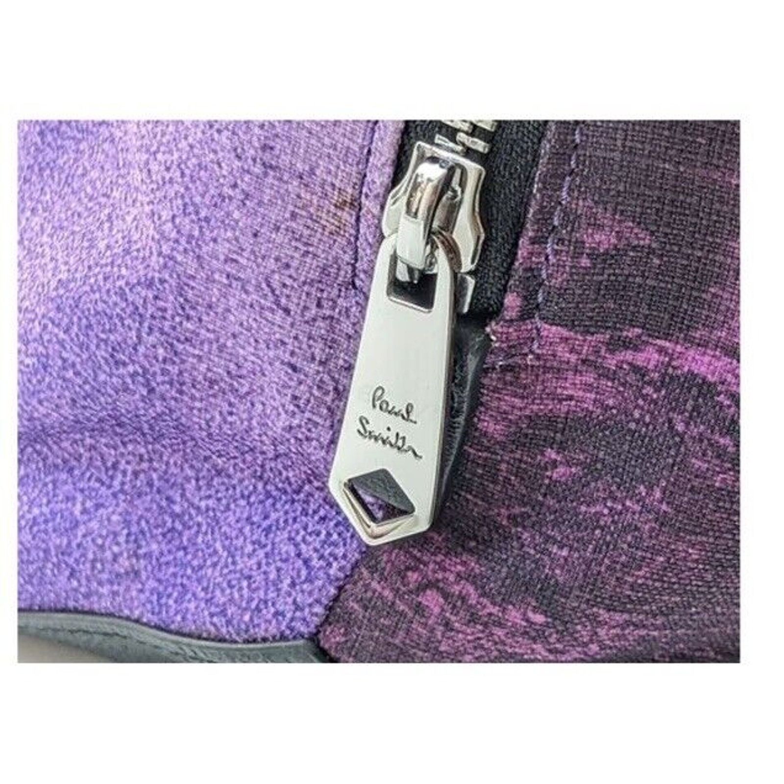 Paul Smith NWT $200 canvas & leather Photo Print Wash Bag / Dopp Kit. Size ONE SIZE - 8 Thumbnail
