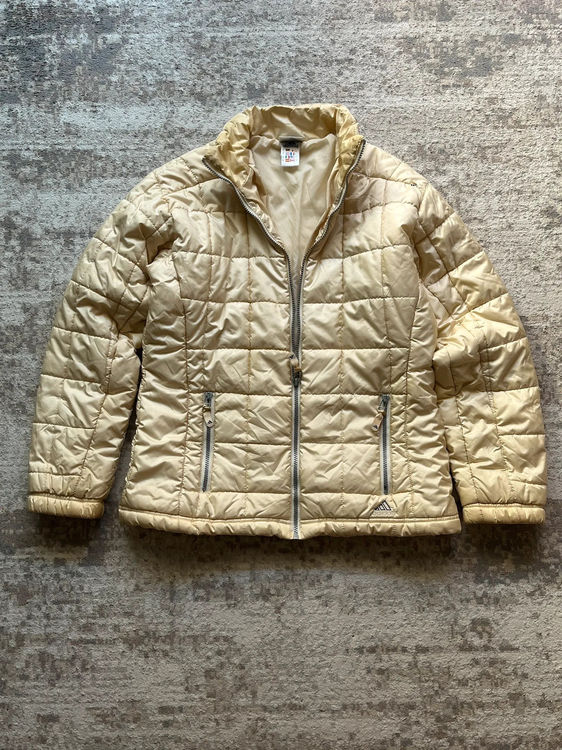 Adidas Adidas 1999 Puffer Jacket Sz L Women’s Rare Cream Size L / US 10 / IT 46 - 1 Thumbnail