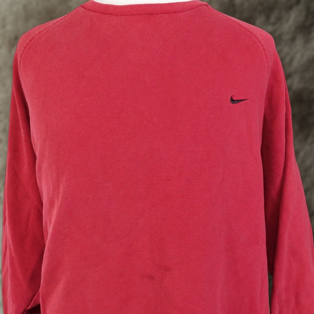 Nike VINTAGE Nike Sweatshirt Men 2XL Red Crew Neck Pullover Cotton Blend 90s Size US XXL / EU 58 / 5 - 1 Thumbnail