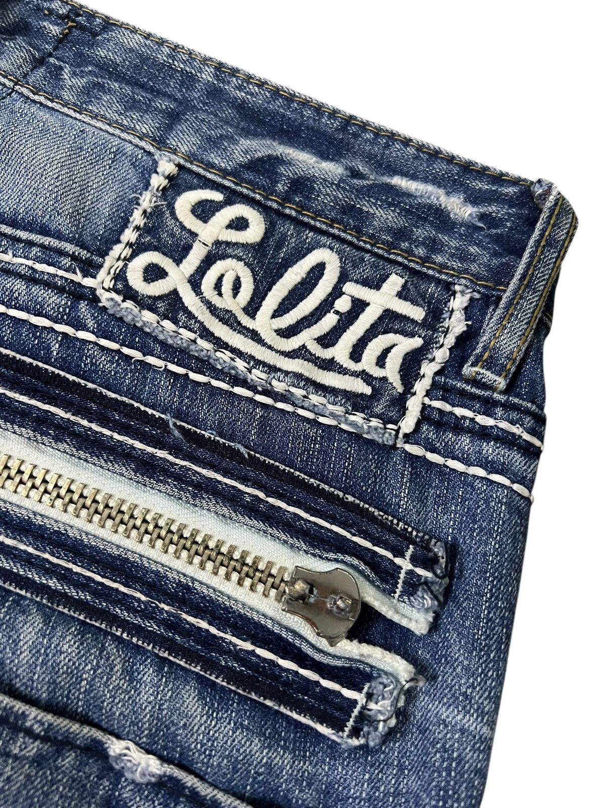 If Six Was Nine Lolita By Concert Club Washed Distress Jean Size US 31 - 16 Thumbnail
