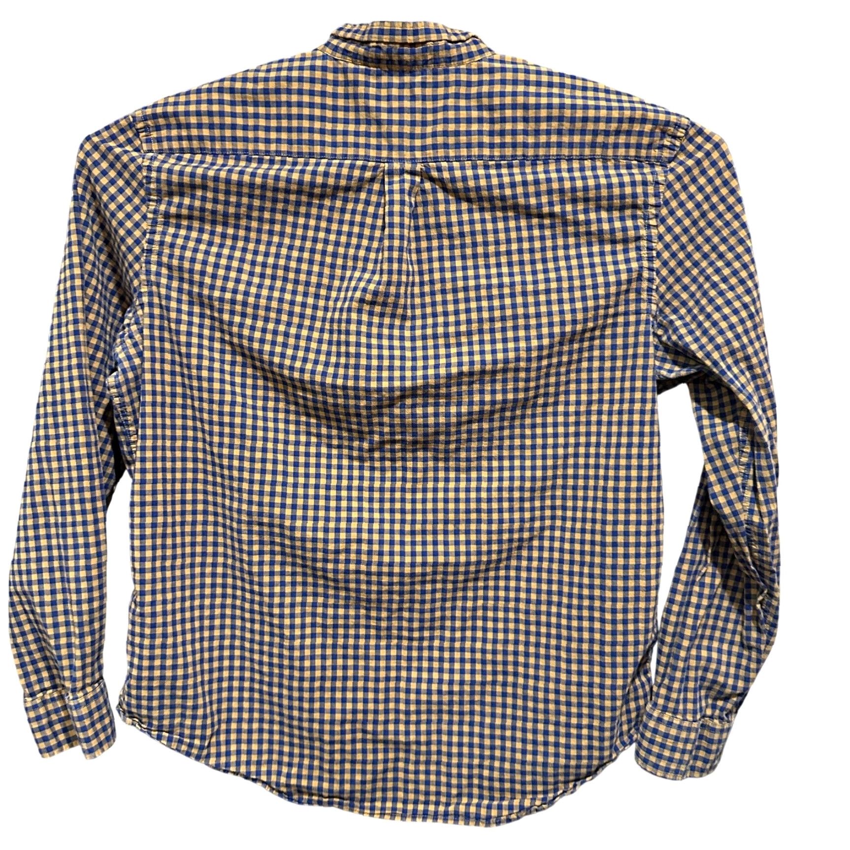 Old Navy Old Navy Button-Up Shirt Men XL Orange Blue Checkered Cotton Preppy Casual Business Chest 47 in Regular Fit Long Sleeve Collared Size US XL / EU 56 / 4 - 2 Thumbnail
