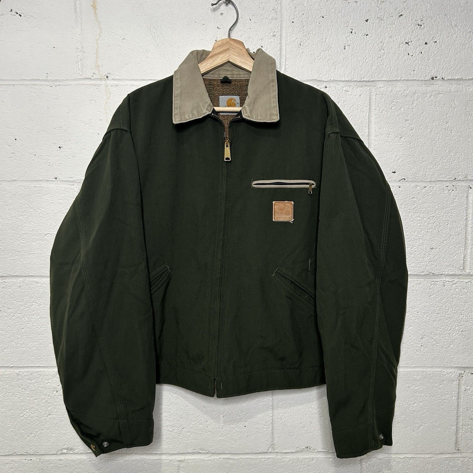 Carhartt Vintage Carhartt Blanket-Lined Detroit Jacket “Olive Green” Size US XL / EU 56 / 4 - 1 Thumbnail