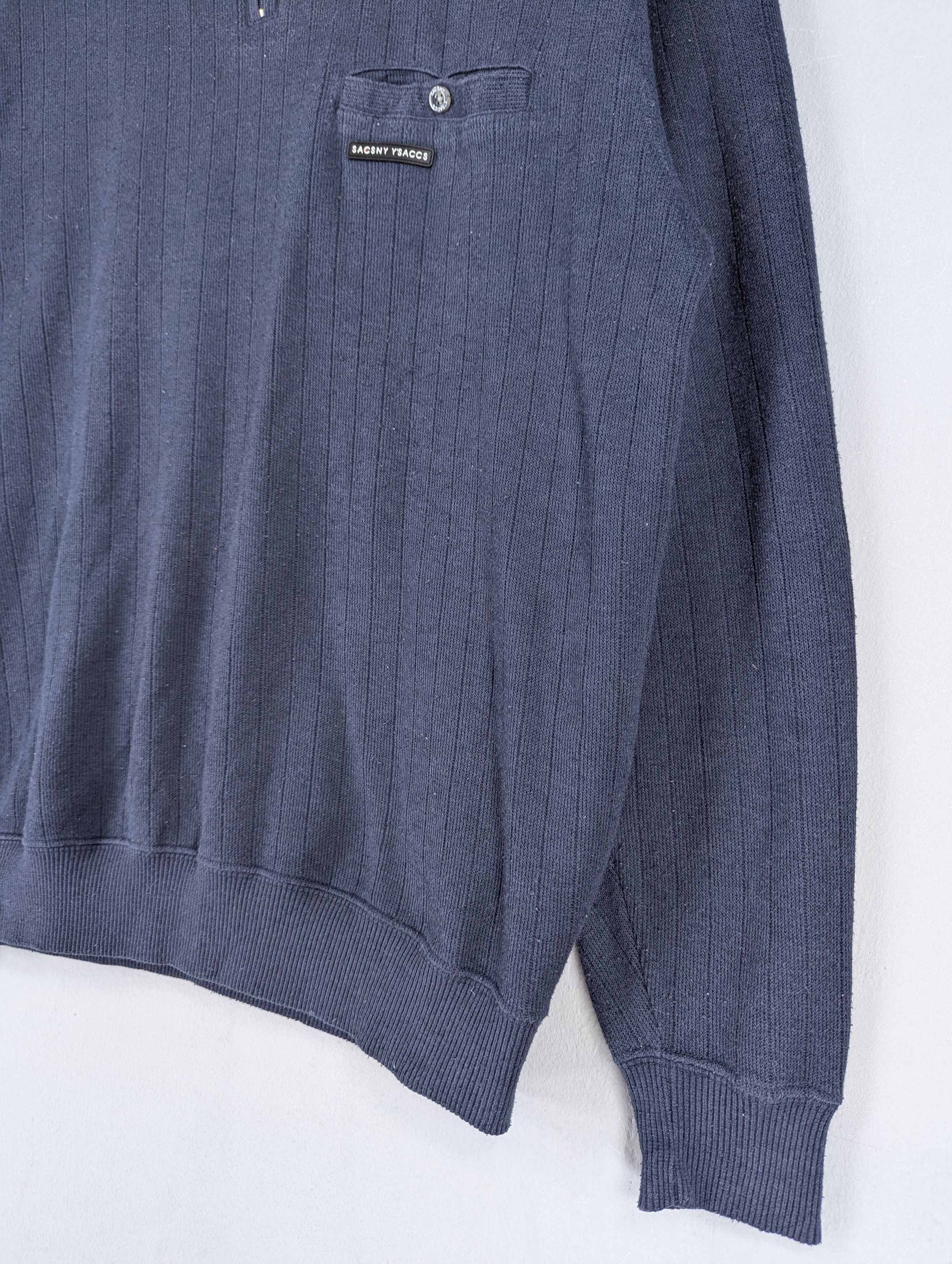Yohji Yamamoto Vintage Sacsny Y'saccs Yohji Yamamoto Halfzip Sweatshirt Size US M / EU 48-50 / 2 - 5 Thumbnail