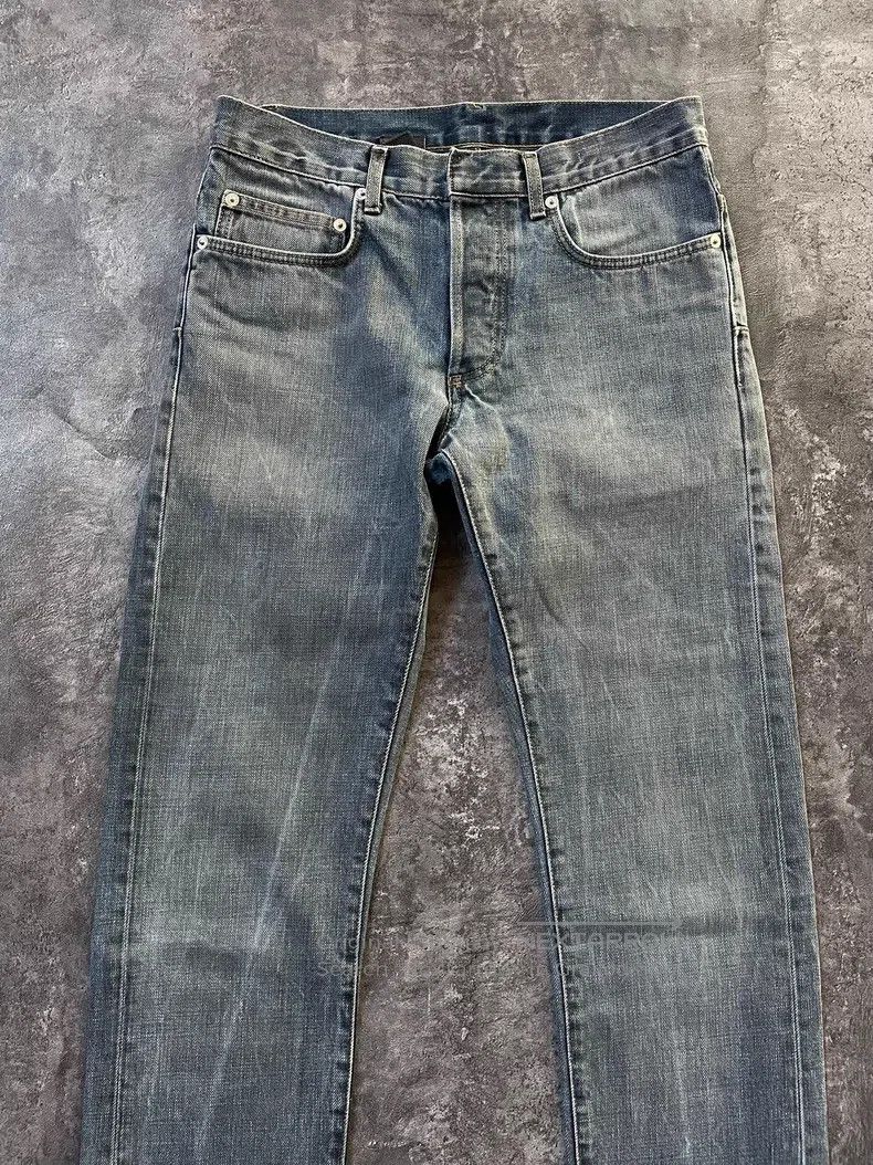 Dior Dior Light blue fault line water-washed rippled distressed Size US 28 / EU 44 - 3 Thumbnail