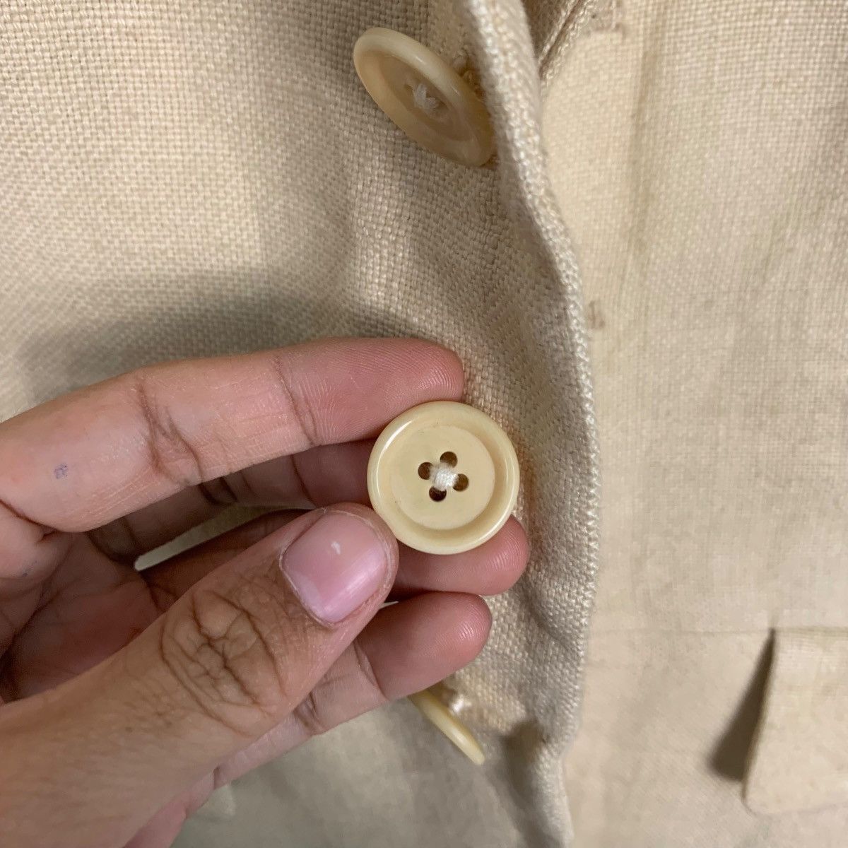 Ralph Lauren Vintage RALPH LAUREN Single Breasted Linen Jacket #2762-C124 Size M / US 6-8 / IT 42-44 - 12 Thumbnail