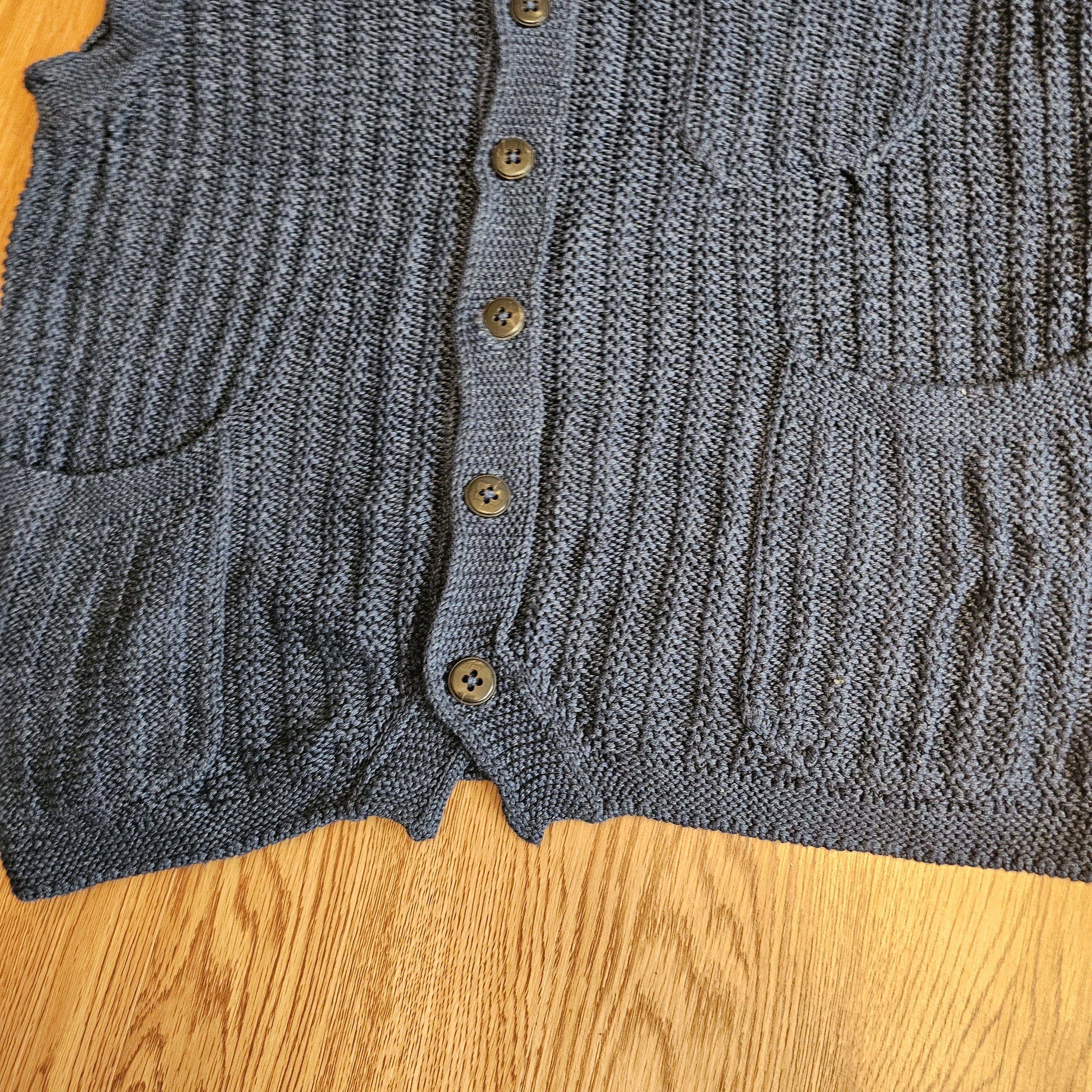 45rpm Vintage 45Rpm Blue indigo Knit Vest Size US M / EU 48-50 / 2 - 5 Thumbnail