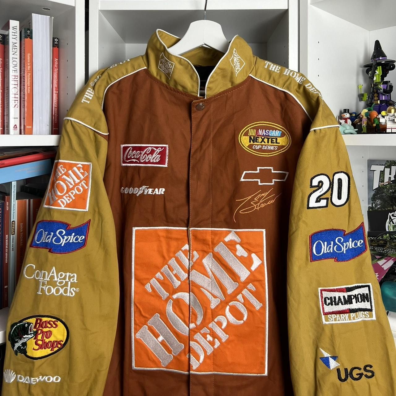 NASCAR Vintage 90s Nascar by JH Design moto racing biker jacket Size US XL / EU 56 / 4 - 5 Thumbnail