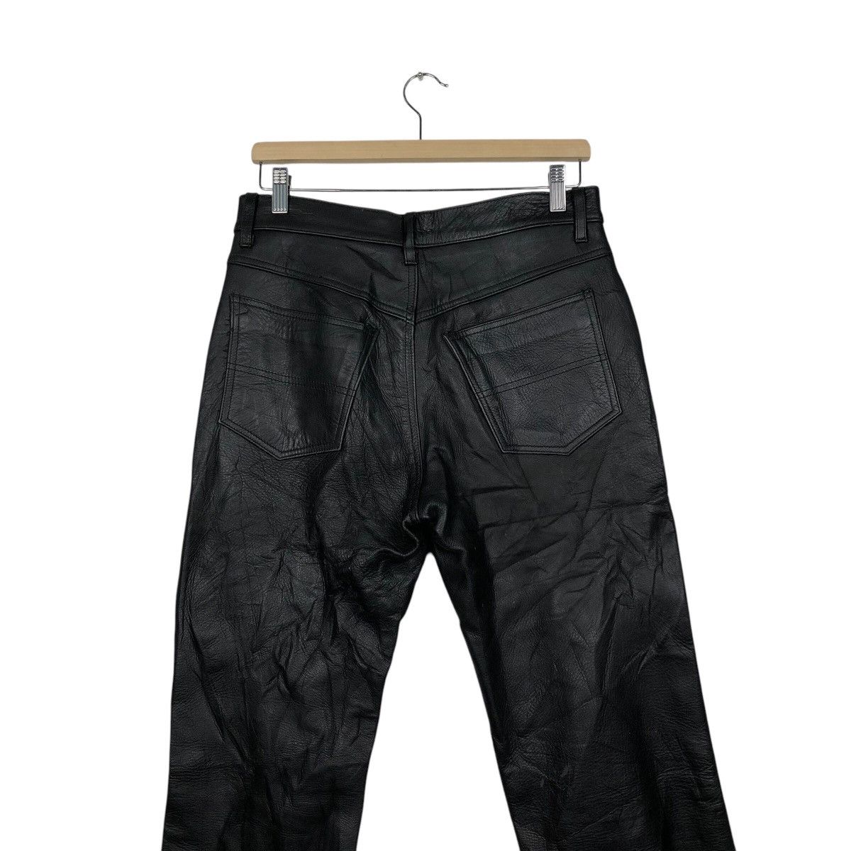 Genuine Leather 📌Vintage Biker Genuine Leather Pants BBH Clothing Size US 31 - 11 Thumbnail