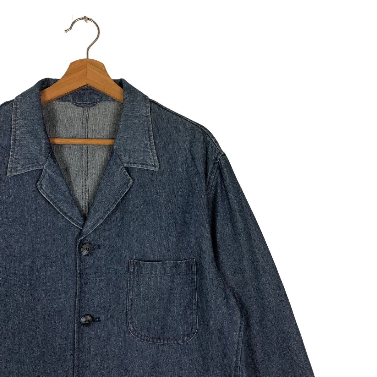 Issey Miyake 🔥Denim Chore Work Jacket Warm Hearted Man Issey Miyake Size US L / EU 52-54 / 3 - 6 Thumbnail