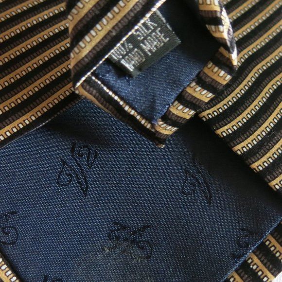 Versace Versace Handmade Classic V2 Stripe Silk Neck Tie Size ONE SIZE - 8 Thumbnail
