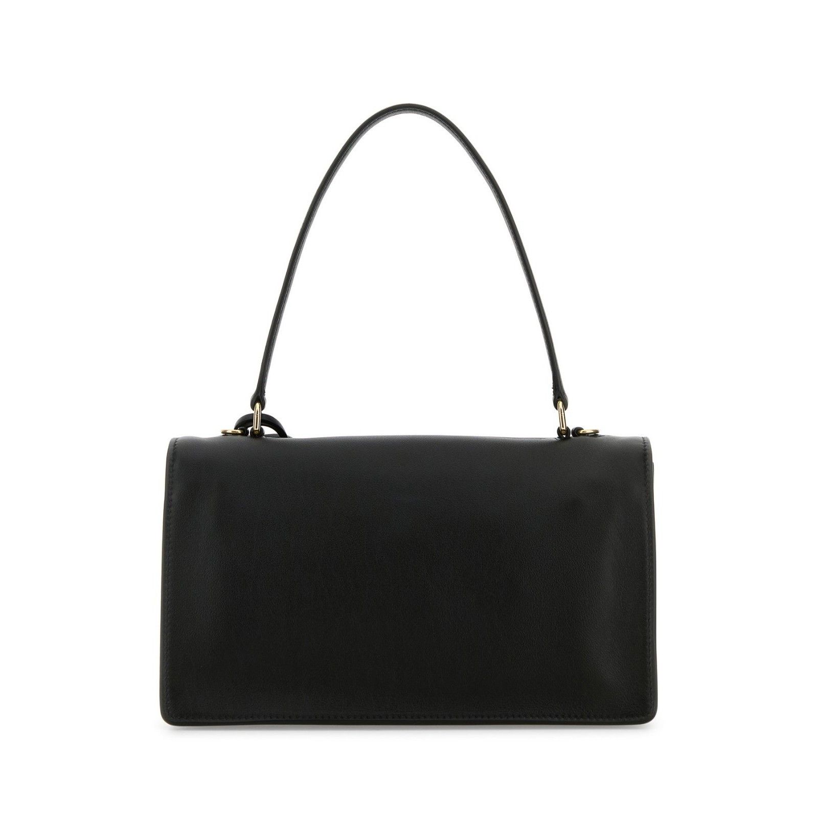 Prada PRADA Gold Buckle Medium Black Leather Shoulder Bag New & Au Size ONE SIZE - 3 Thumbnail