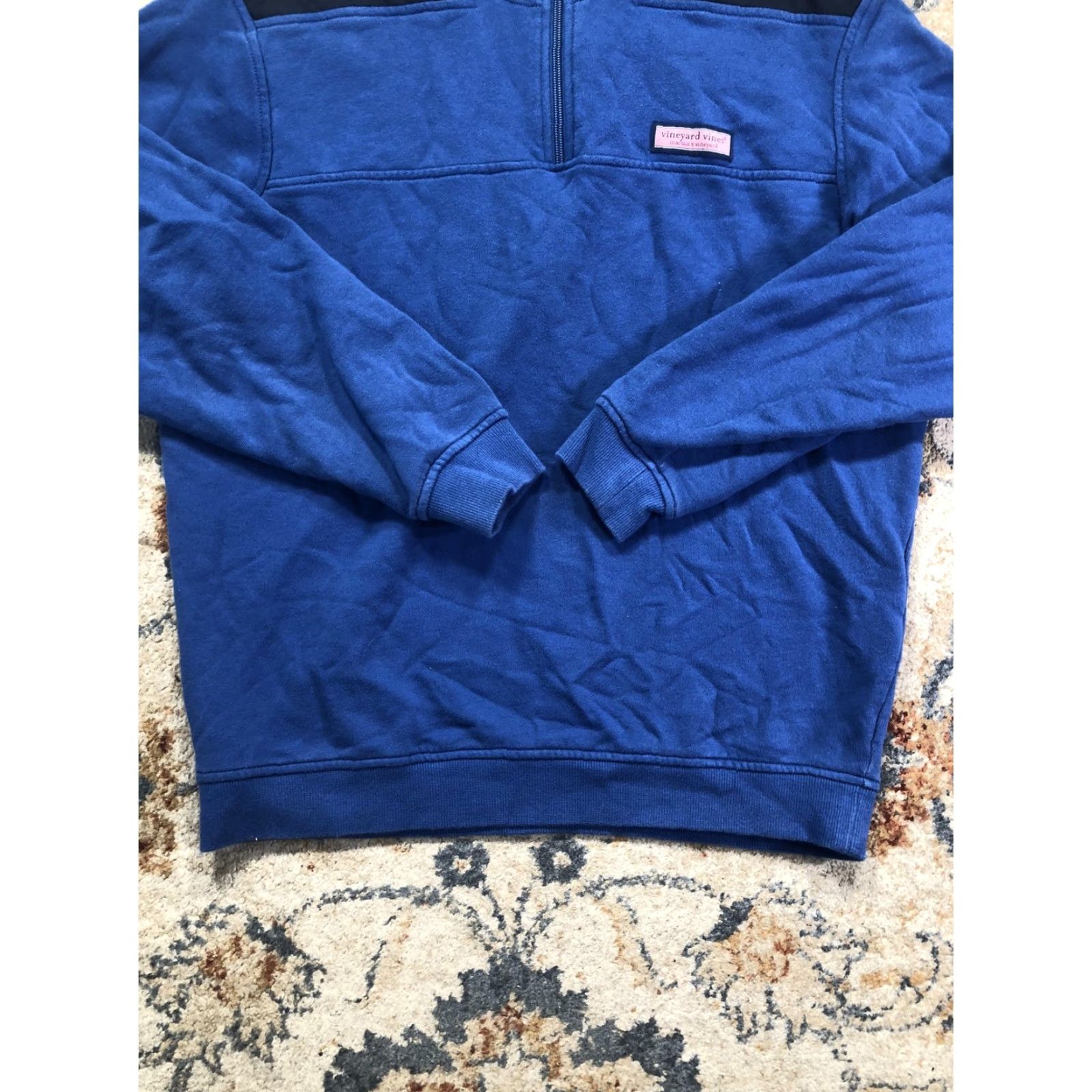 Vineyard Vines Vineyard Vines Sweatshirt Mens M 1/4 Zip Blue Fleece Shep Shirt Pullover Size US M / EU 48-50 / 2 - 5 Thumbnail