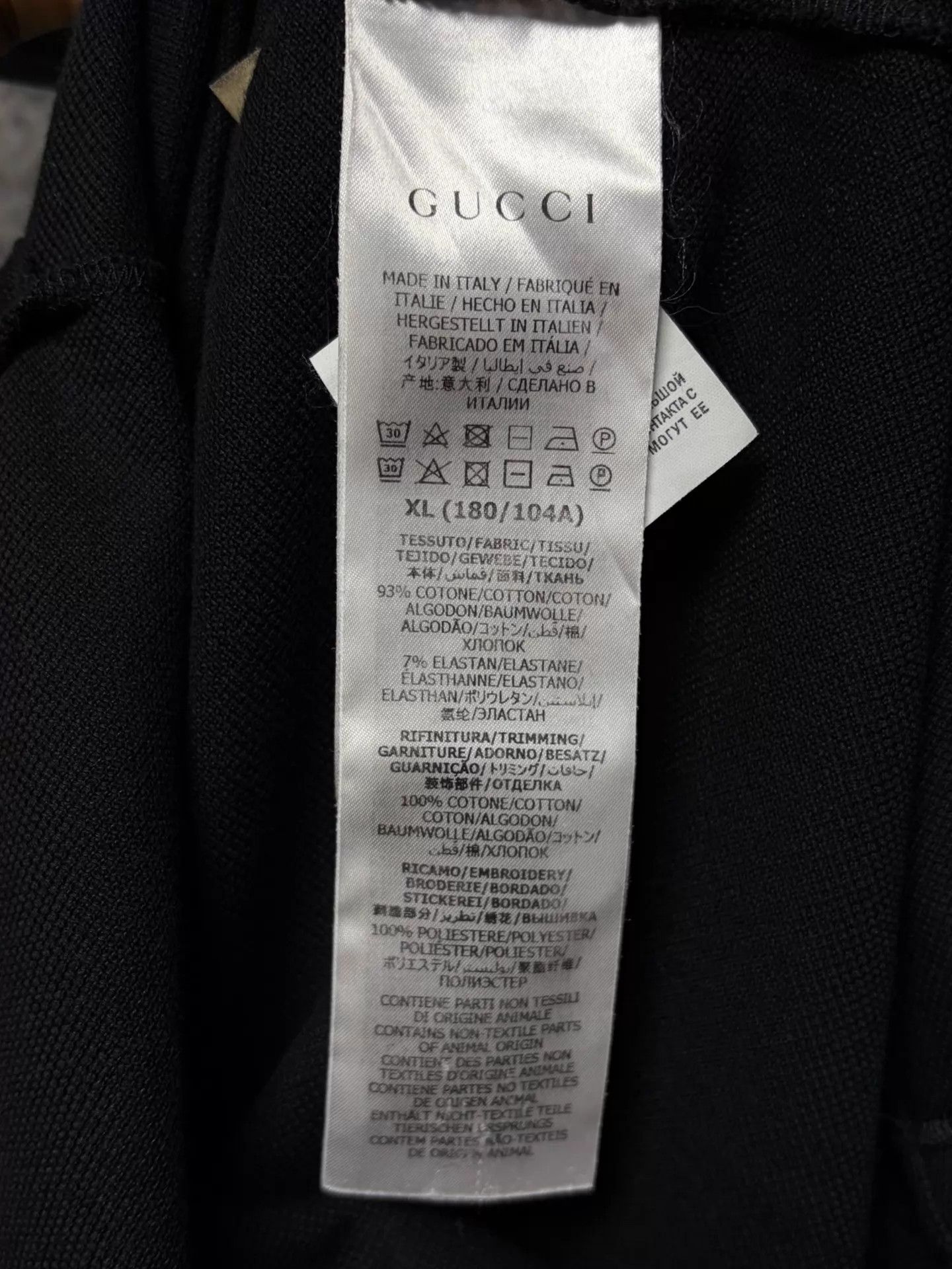 Gucci GUCCI Men's Black Polo Short Sleeve XL Size US XL / EU 56 / 4 - 4 Thumbnail
