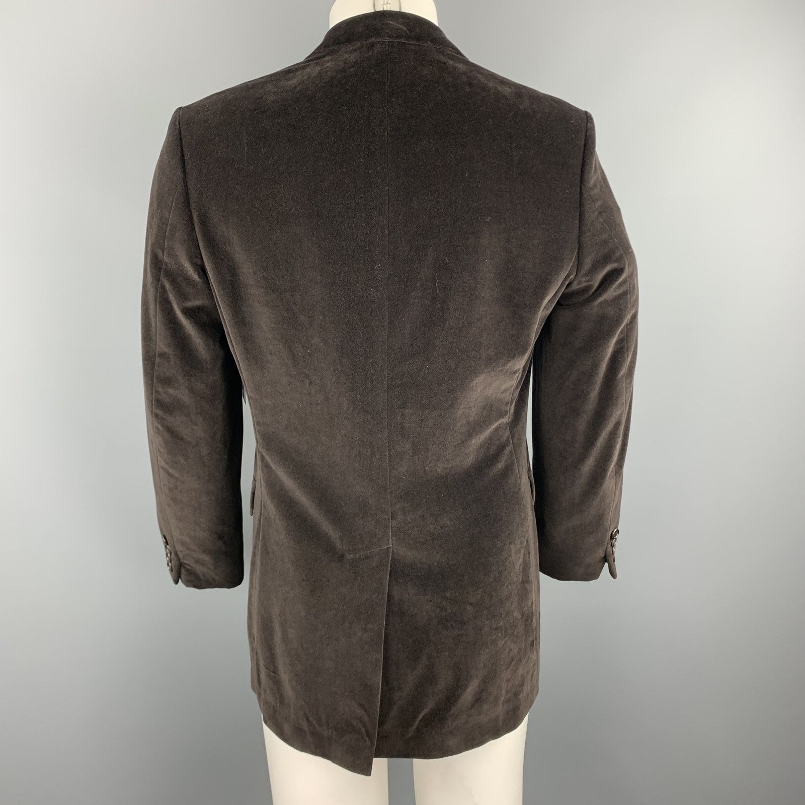 Paul Smith Size 38 Brown Cotton Velvet Notch Lapel Sport Coat Size 38R - 5 Thumbnail