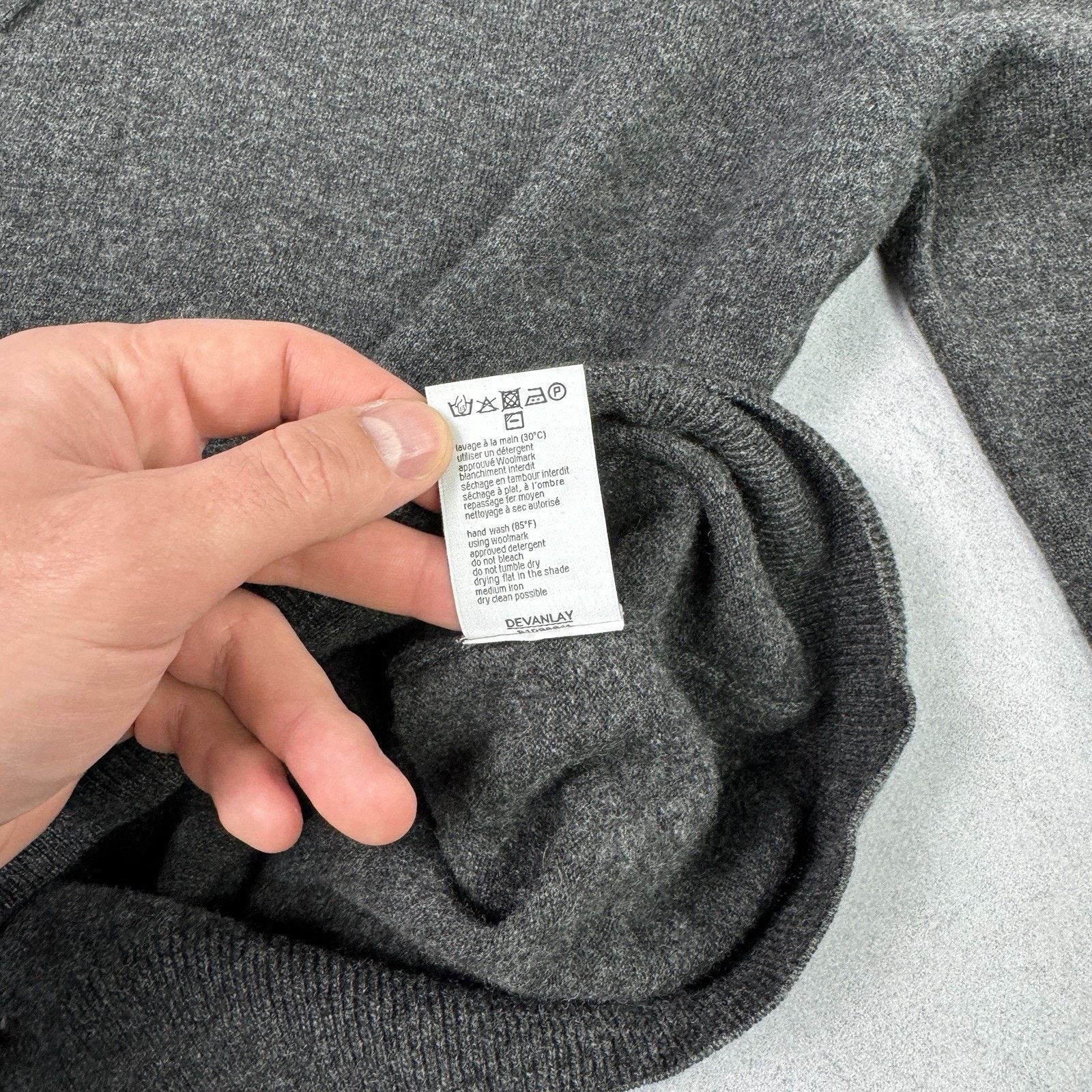 Lacoste Vintage Lacoste Wool Sweater Hooded Men Size 5 Grey Size US L / EU 52-54 / 3 - 19 Thumbnail