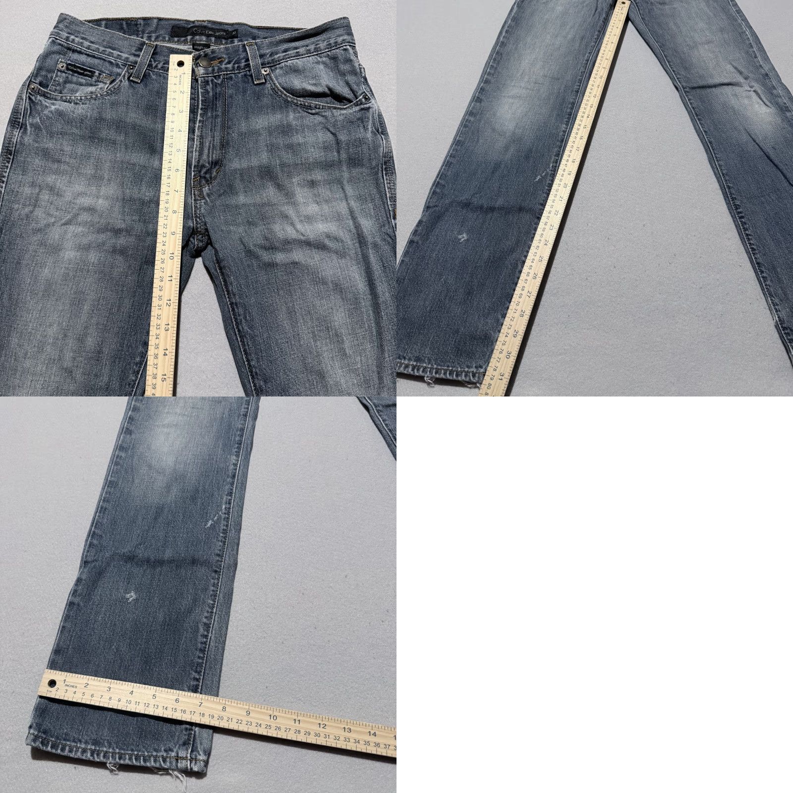 Calvin Klein Calvin Klein Jeans Men Blue Denim Low Rise Classic Straight Zip Fly 30 Jeans Size US 30 / EU 46 - 9 Thumbnail