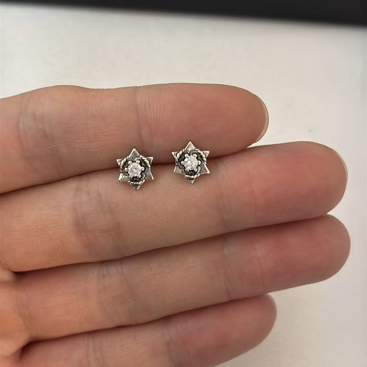 Other 9mm CZ Star Stud Earrings for Men Women Unisex Punk Hip Hop Size ONE SIZE - 4 Thumbnail