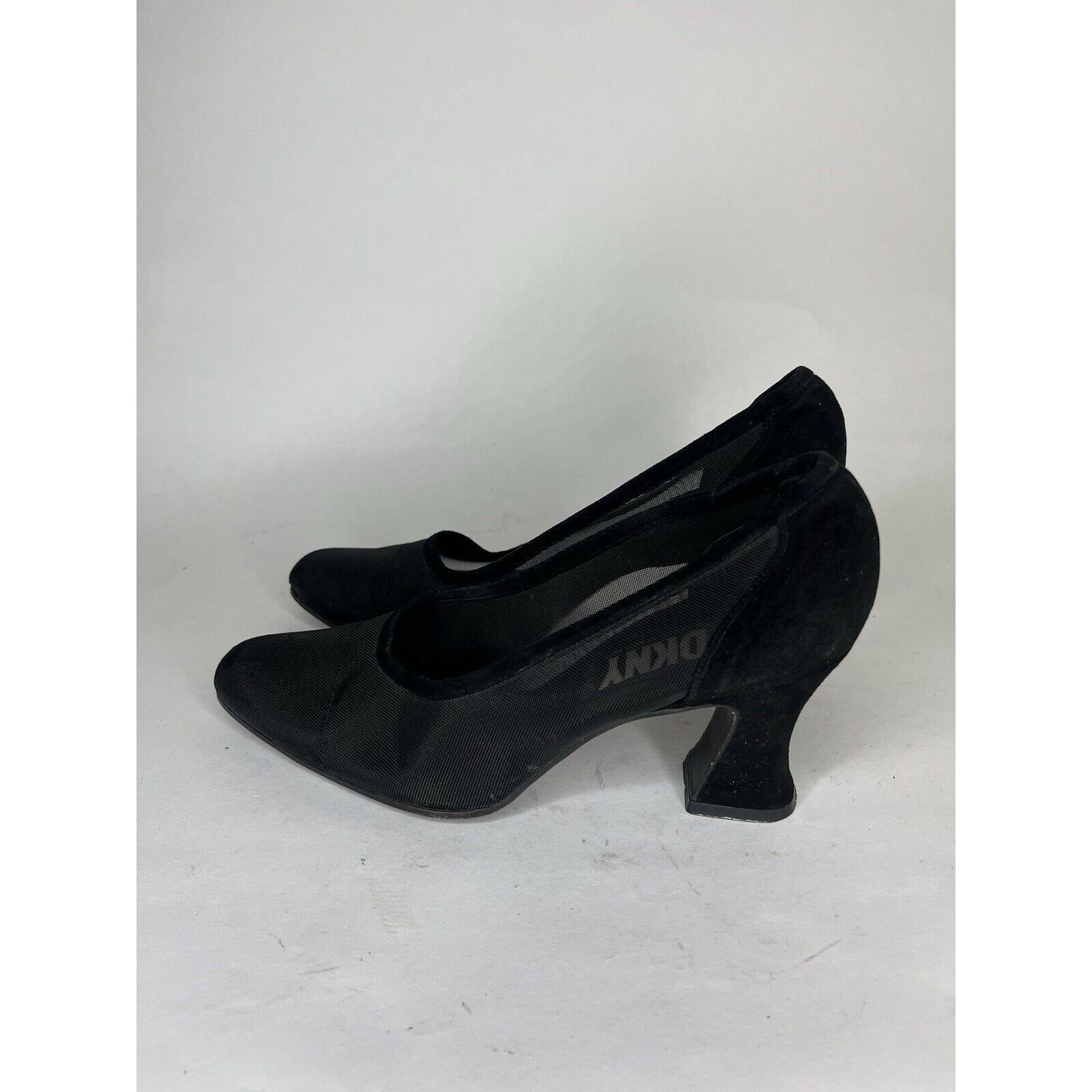 DKNY DKNY Black Textile Mesh Synthetic Dress Kitten Heels Women S Size US 7.5 / IT 37.5 - 1 Thumbnail