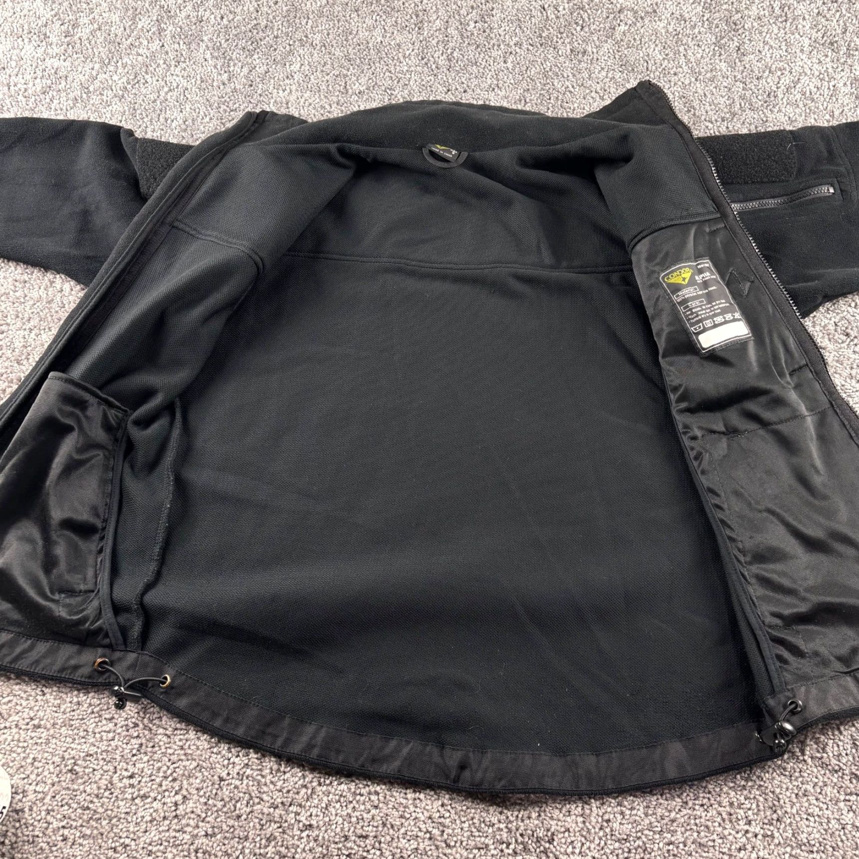 Vintage Condor Alpha Micro Fleece Jacket 601 Black Men's Small Full Zip Tactical Coat Size US S / EU 44-46 / 1 - 3 Thumbnail