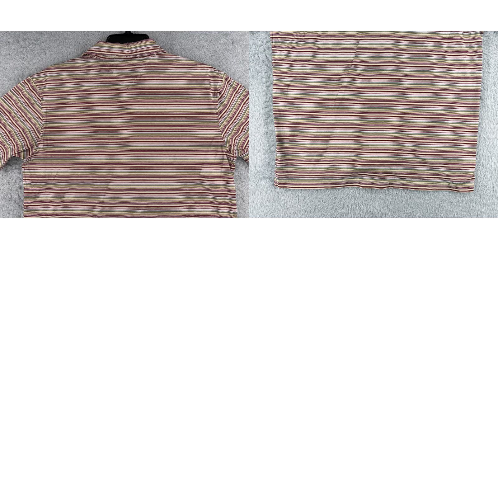 Tommy Hilfiger Tommy Hilfiger Polo Shirt Men Large Red Green Striped Mercerized Cotton Knit Shirt Polo Regular Mens Short Sleeve Casual Size US L / EU 52-54 / 3 - 9 Thumbnail