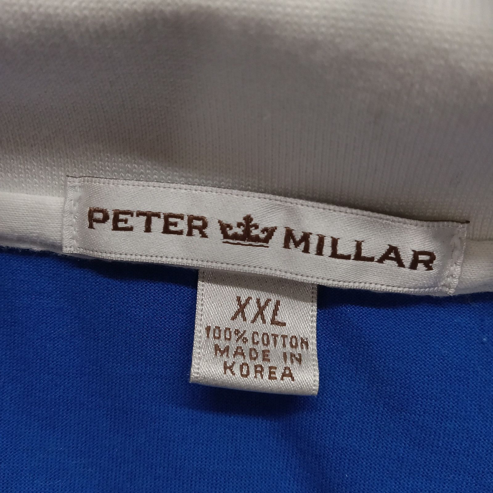 Peter Millar Peter Millar Polo Shirt 2XL Men's Grey Goose Short Sleeve Size US XXL / EU 58 / 5 - 5 Thumbnail