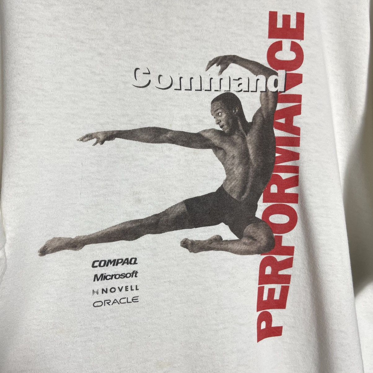 Microsoft × Vintage Vintage 90s Command Performance Microsoft T-Shirt Size US XL / EU 56 / 4 - 2 Thumbnail