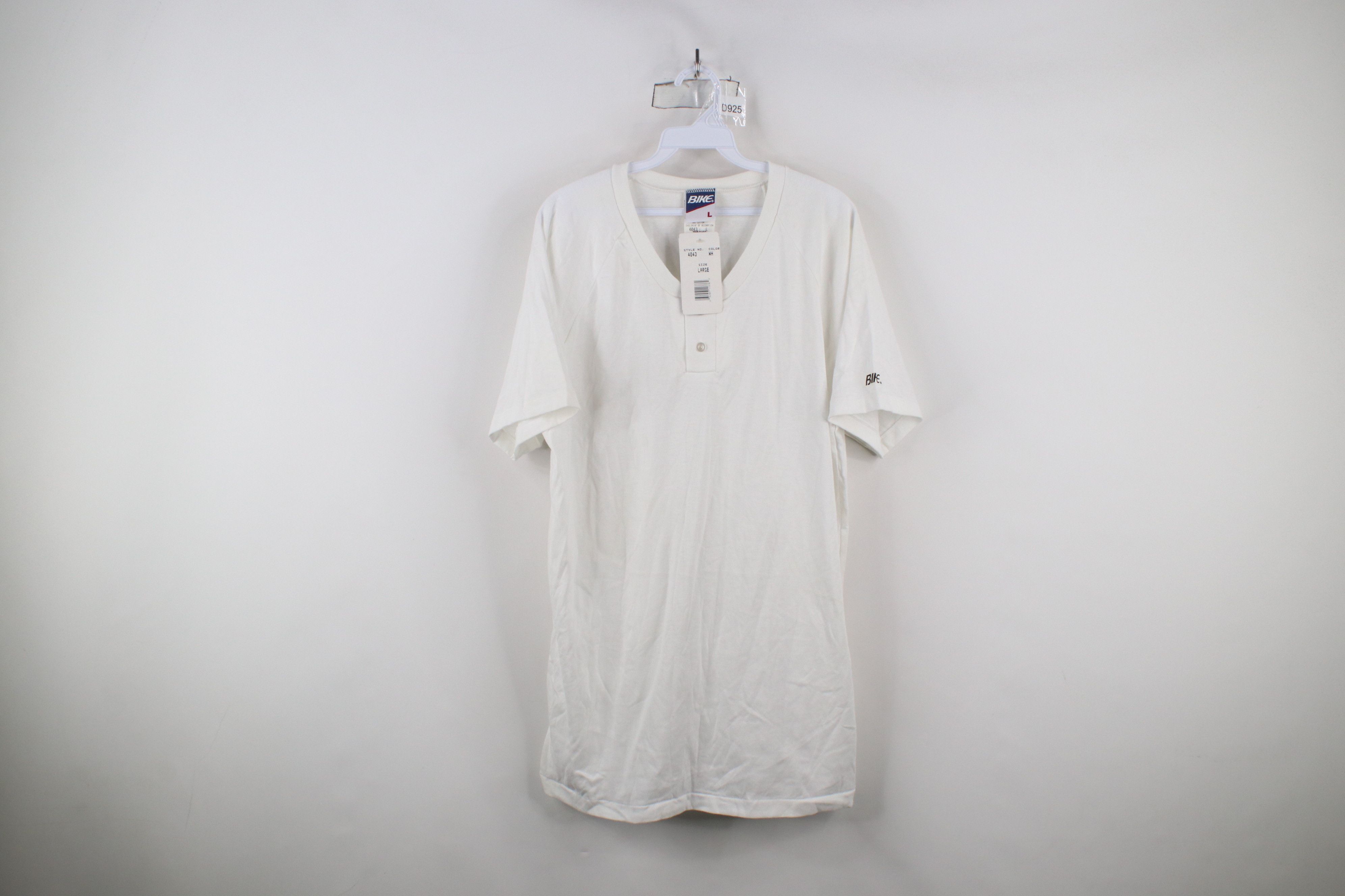 Vintage Deadstock Vintage 80s 90s Streetwear Henley T-Shirt White Size US L / EU 52-54 / 3 - 1 Thumbnail