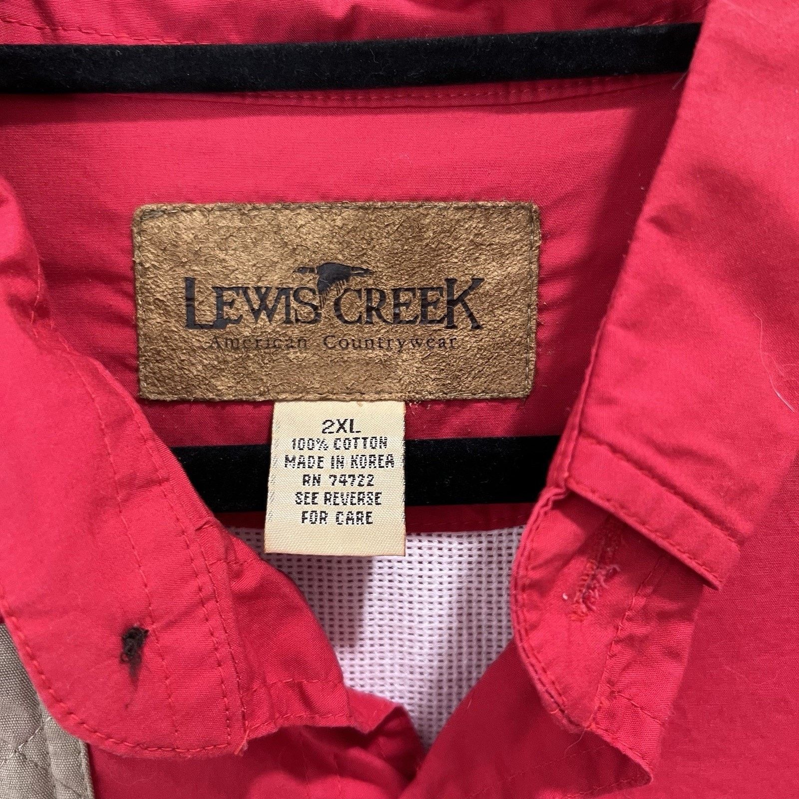 Other Vtg Lewis Creek 2XL Long Sleeve Shooting Shirt Red Quilted Size US XXL / EU 58 / 5 - 4 Thumbnail