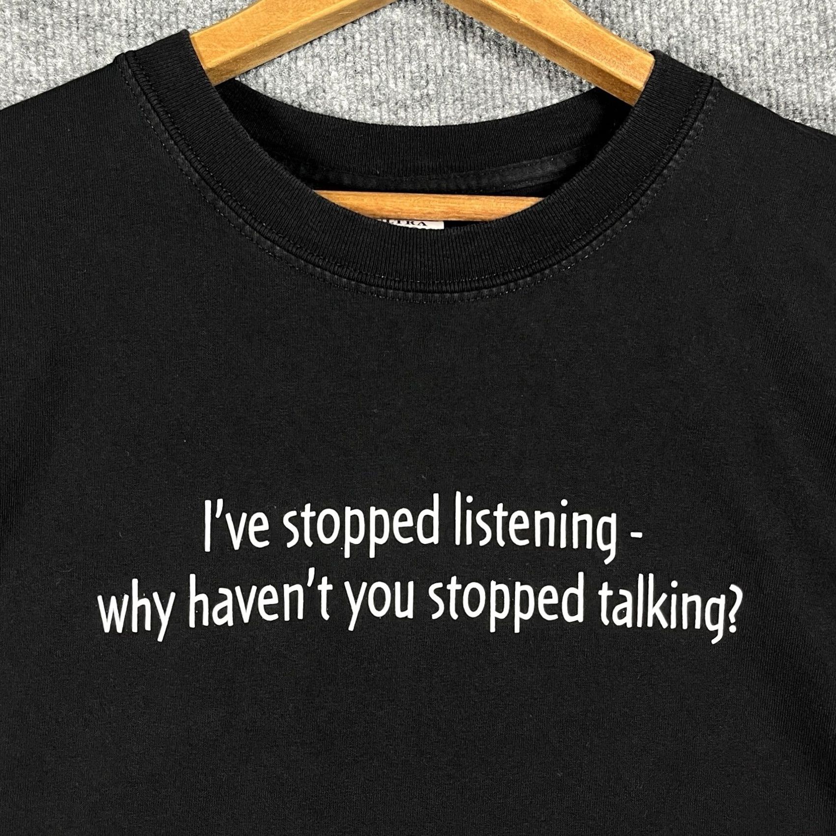 Gildan VTG Gildan T-Shirt 2XL Black Short Sleeve Crew Neck Graphic Print Annoyed Funny Sarcastic Mens Size US XXL / EU 58 / 5 - 2 Thumbnail