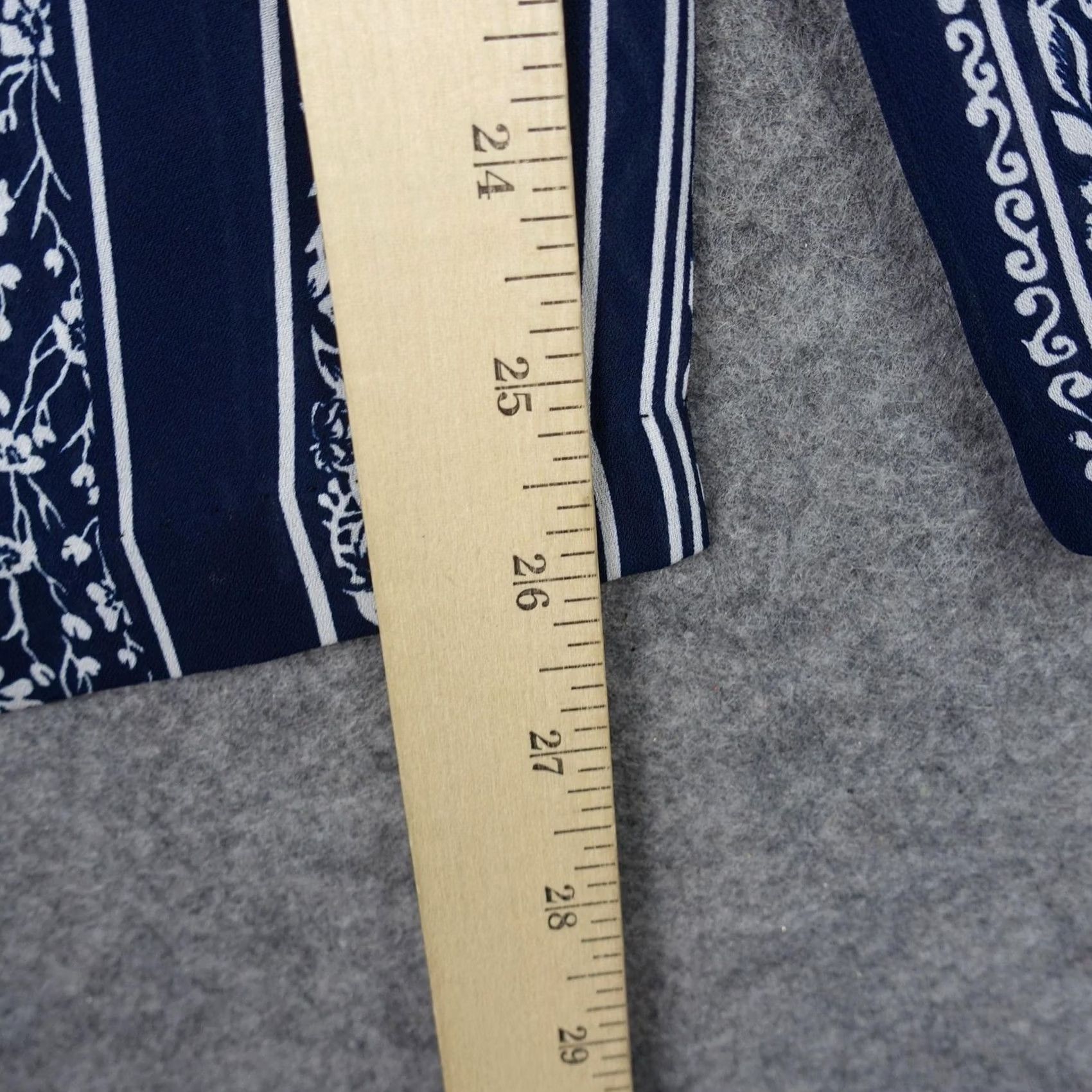 Vintage VINTAGE Wet-seal Pants Womens Small Blue Stripe Wide Leg Cropped Sheer Y2K VTG Size 26" / US 2 / IT 38 - 6 Thumbnail