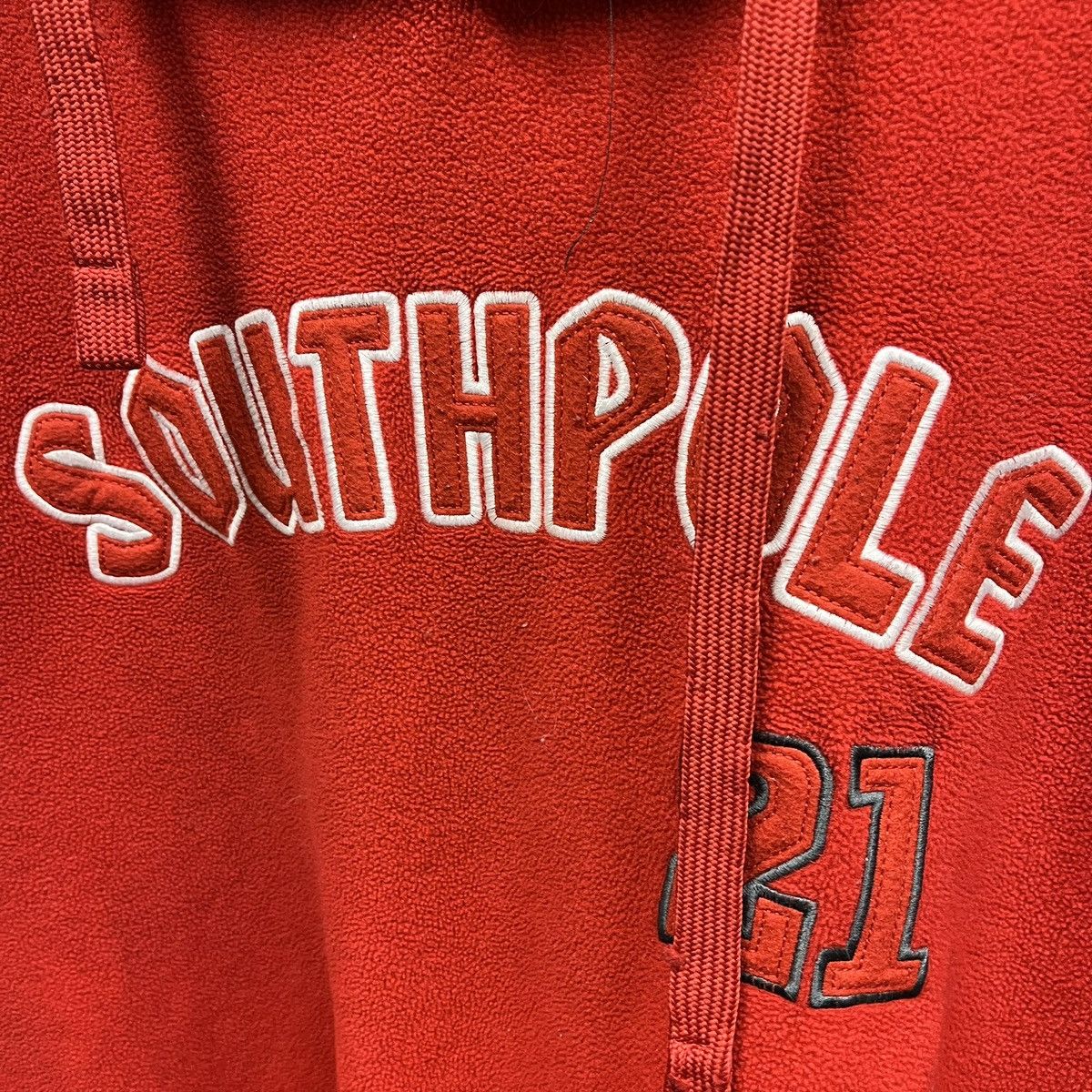 Southpole × Vintage Southpole Vintage Y2K Red Fleece Logo Oversized Hoodie XL Size US XL / EU 56 / 4 - 2 Thumbnail