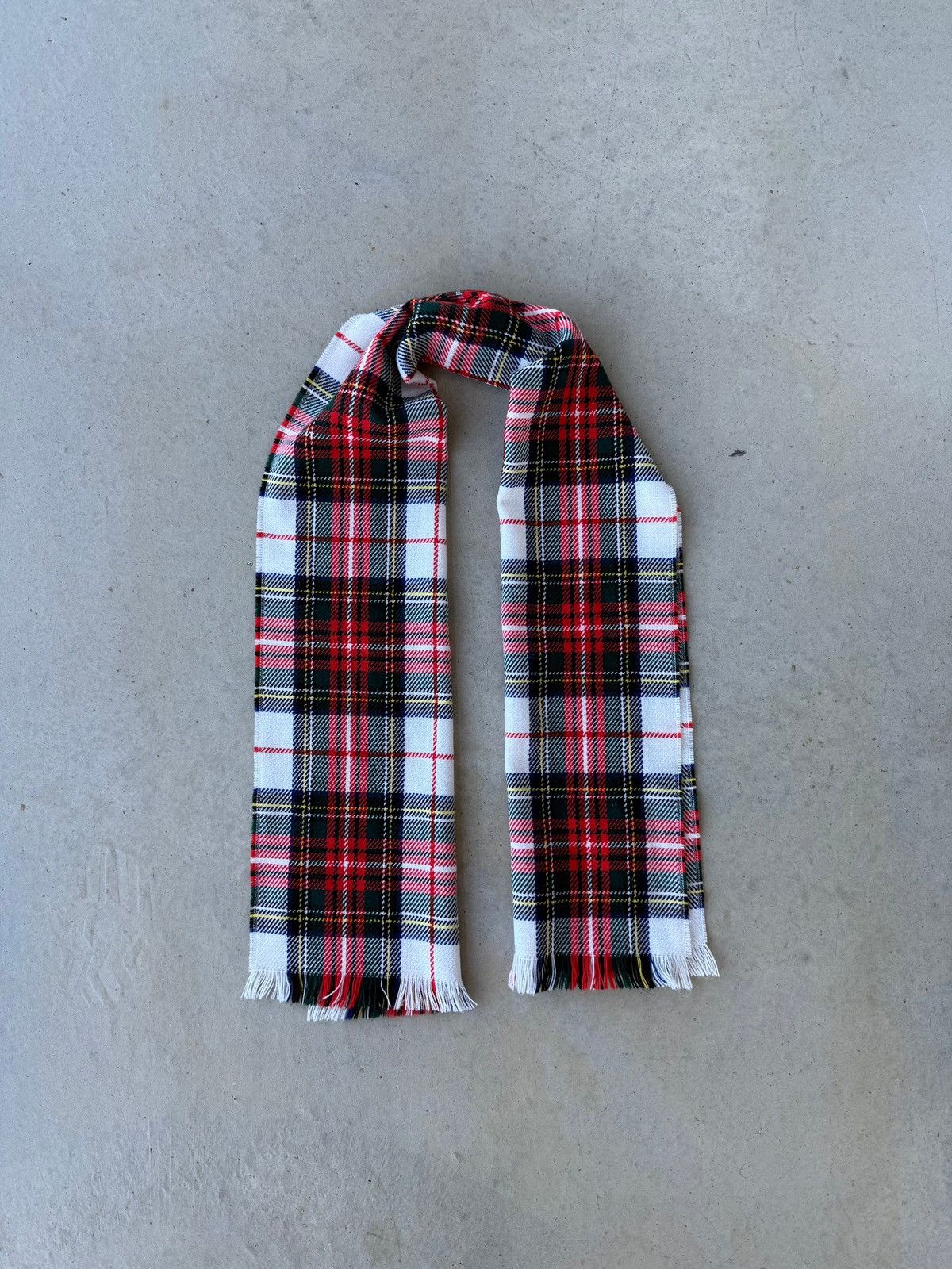 Japanese Brand Vintage 90s Acrylic Plaid Japanese Brand Scarf Size ONE SIZE - 1 Thumbnail