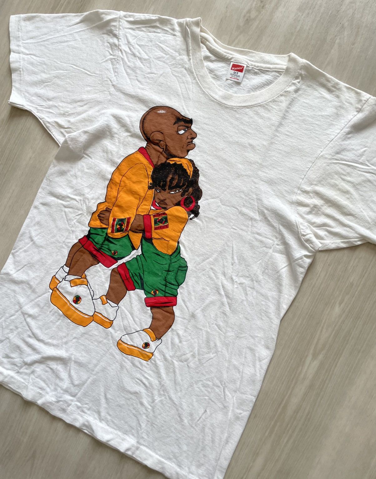 Rap Tees × Vintage 90s Black History One Love Made In USA Sz M Fits S Size US S / EU 44-46 / 1 - 4 Thumbnail