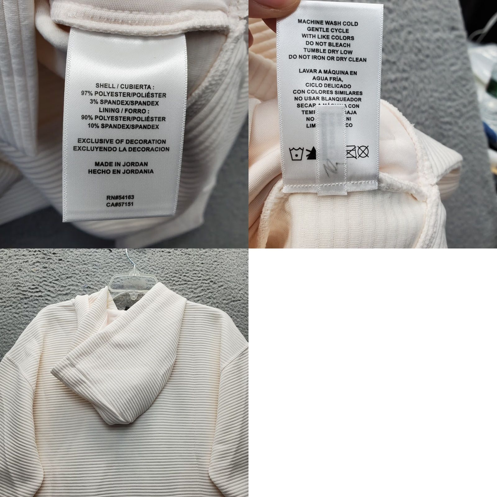 DKNY DKNY Hooded Jacket Womens L White Chest 22.5 Length 25 Pockets Zipper Basic Jacket Size L / US 10 / IT 46 - 8 Thumbnail