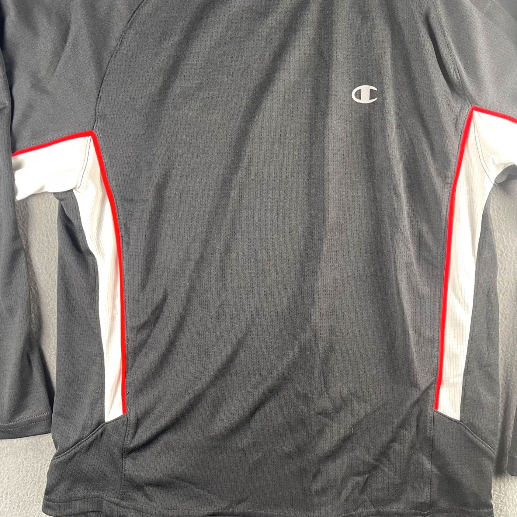 Champion Champion Pullover Long Sleeve T Shirt Mens Large Black Lightweight Workout EPOC Size US L / EU 52-54 / 3 - 3 Thumbnail