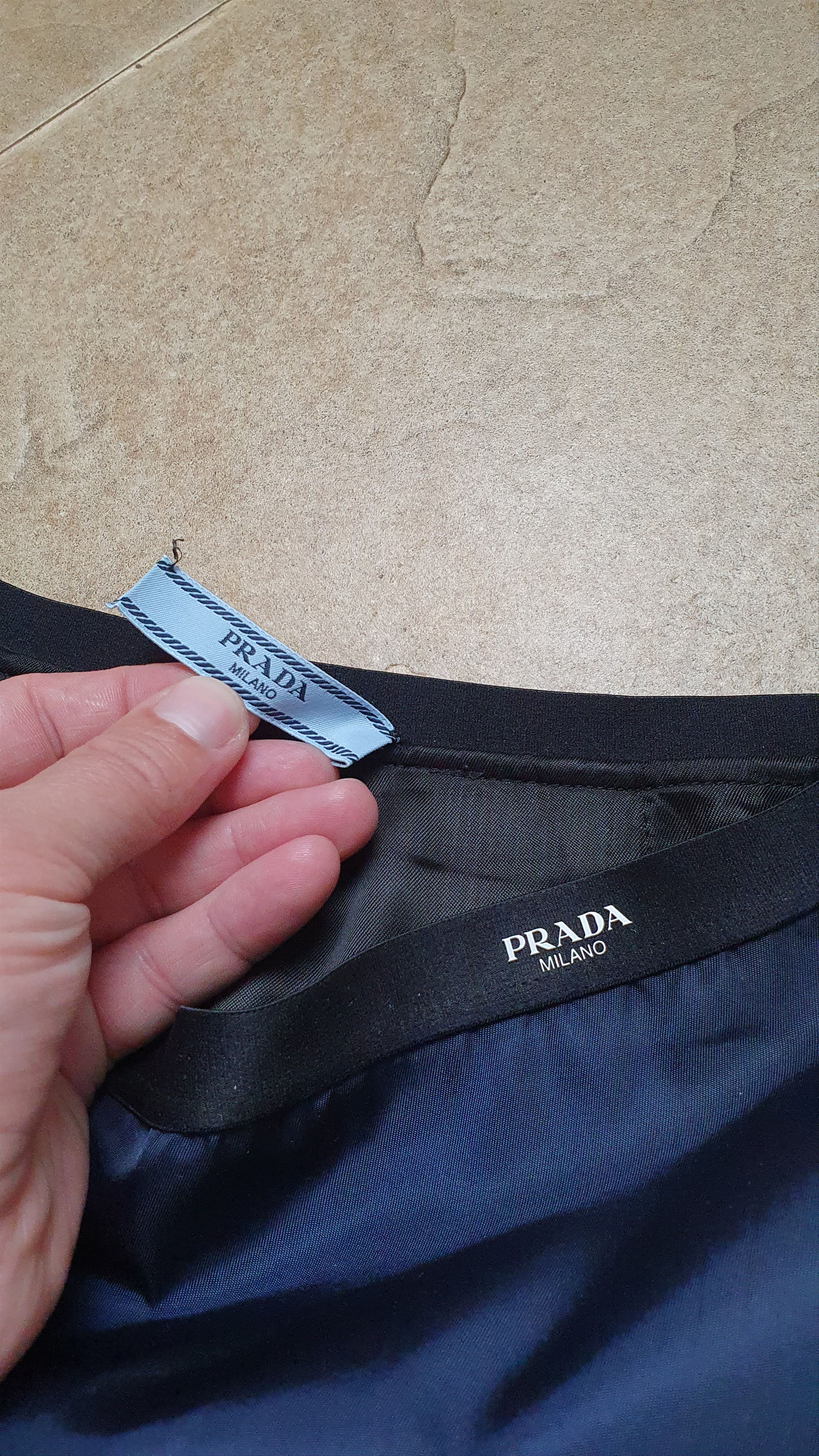 Prada Vintage women's re-nylon skirt PRADA blue skirt size 38 Size 38" / US 16 / IT 52 - 9 Thumbnail