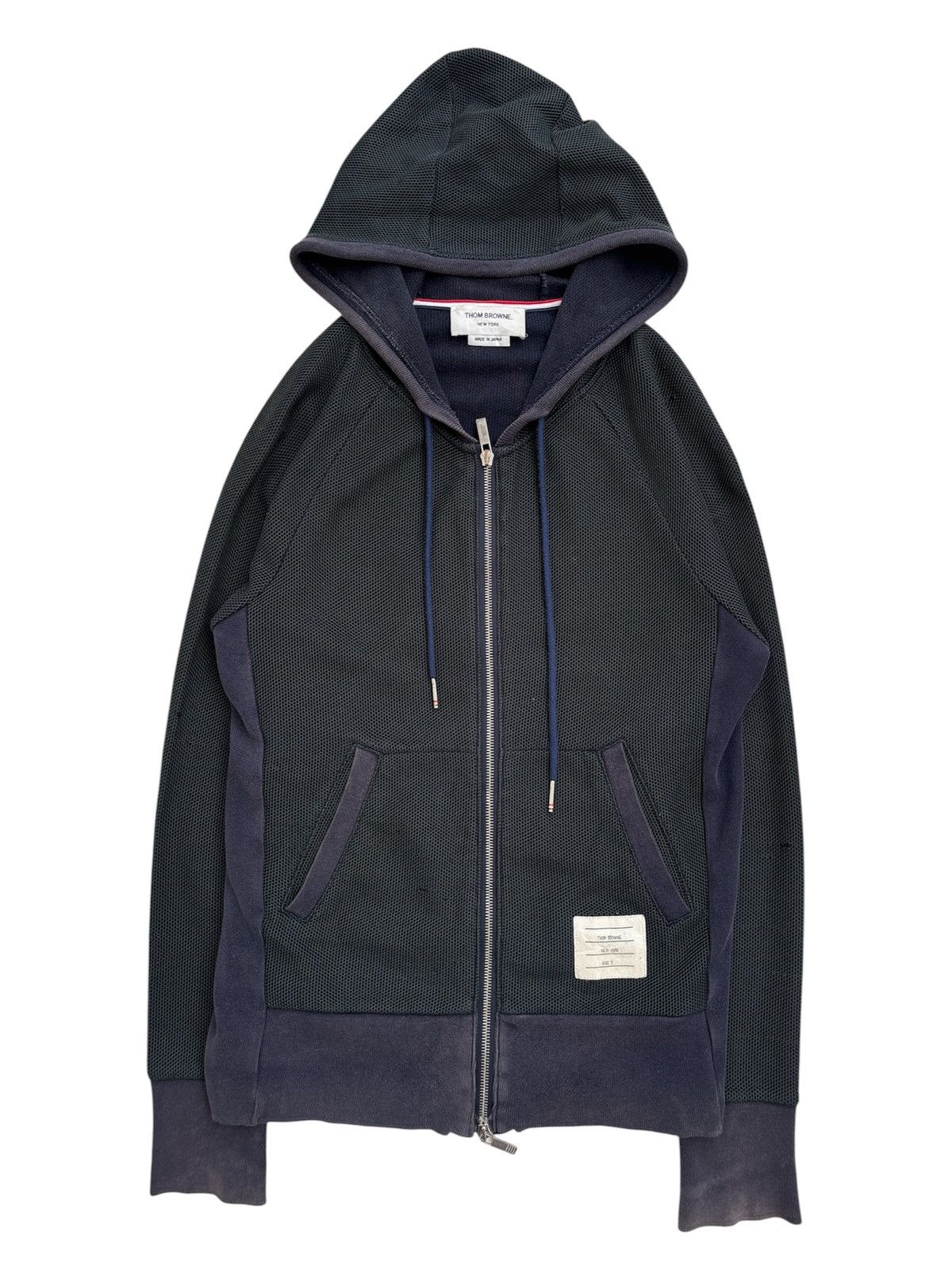 Thom Browne Two Tone Mesh Zip Hoodie Size US M / EU 48-50 / 2 - 1 Thumbnail