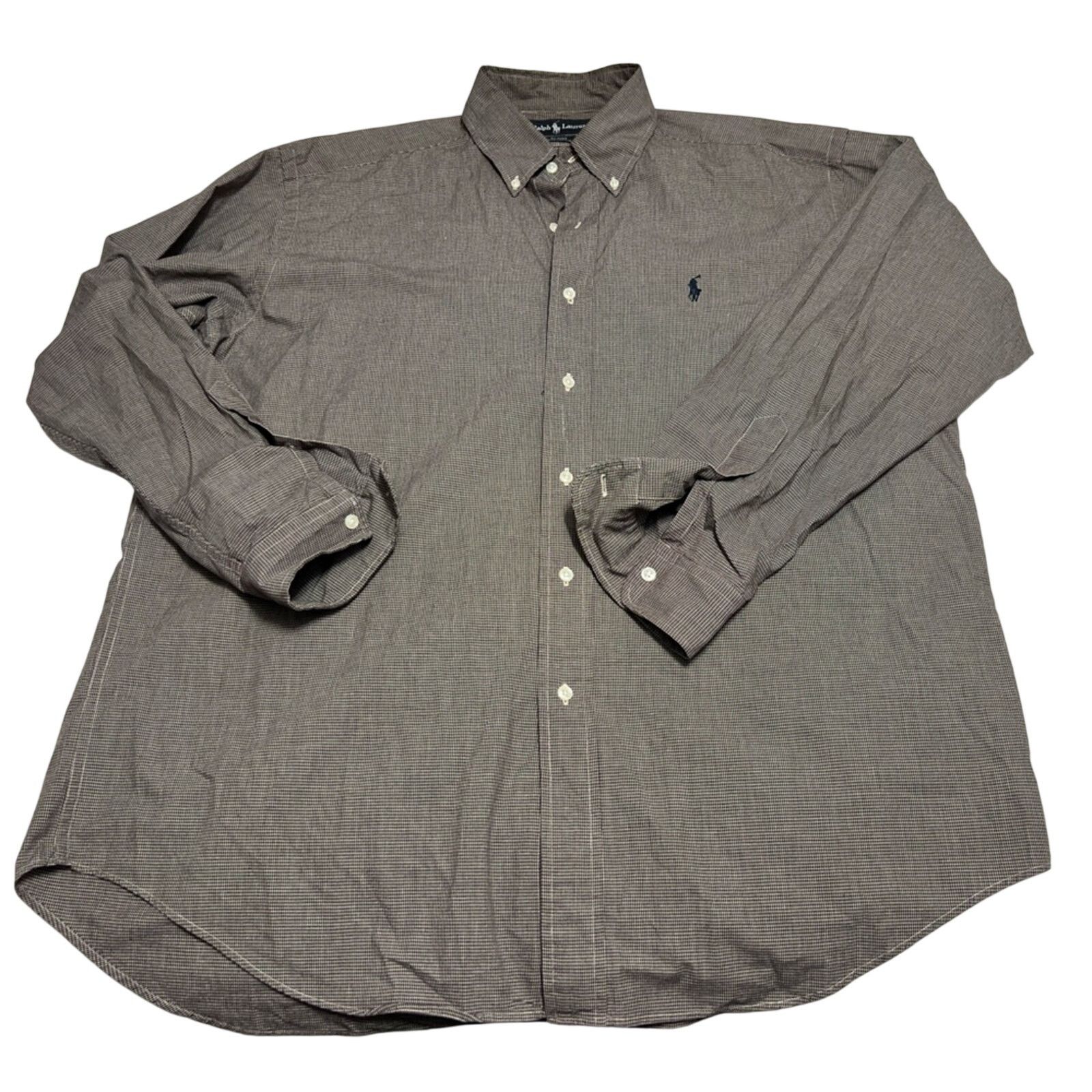 Polo Ralph Lauren Ralph Lauren Blaire Shirt Men's Brown White Micro Check Pony Size US L / EU 52-54 / 3 - 1 Thumbnail