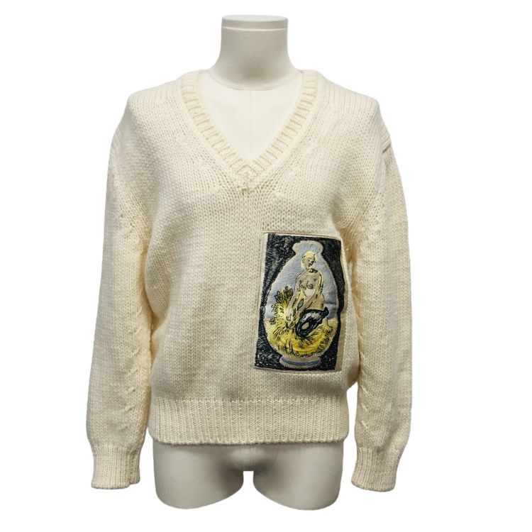 Dior Dior Embroidered Wool Sweater Size M Size US M / EU 48-50 / 2 - 1 Thumbnail
