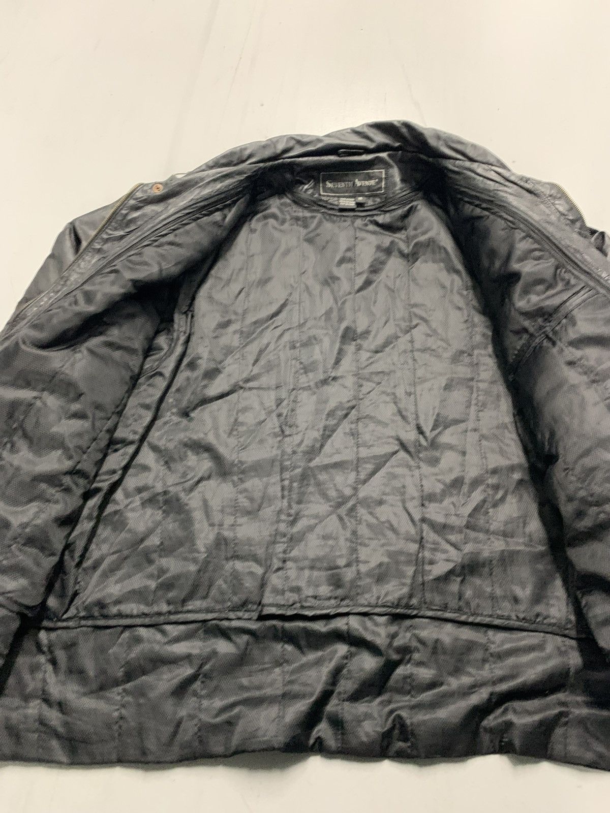 Vintage Vintage Seventh Avenue Black Leather Jacket Size US XL / EU 56 / 4 - 5 Thumbnail