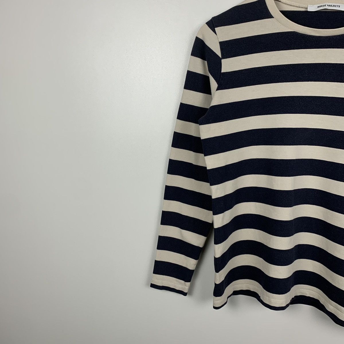 Norse Projects Norse Project Striped Long Sleeve T-Shirr Size XS White Blue Size XS / US 0-2 / IT 36-38 - 4 Thumbnail