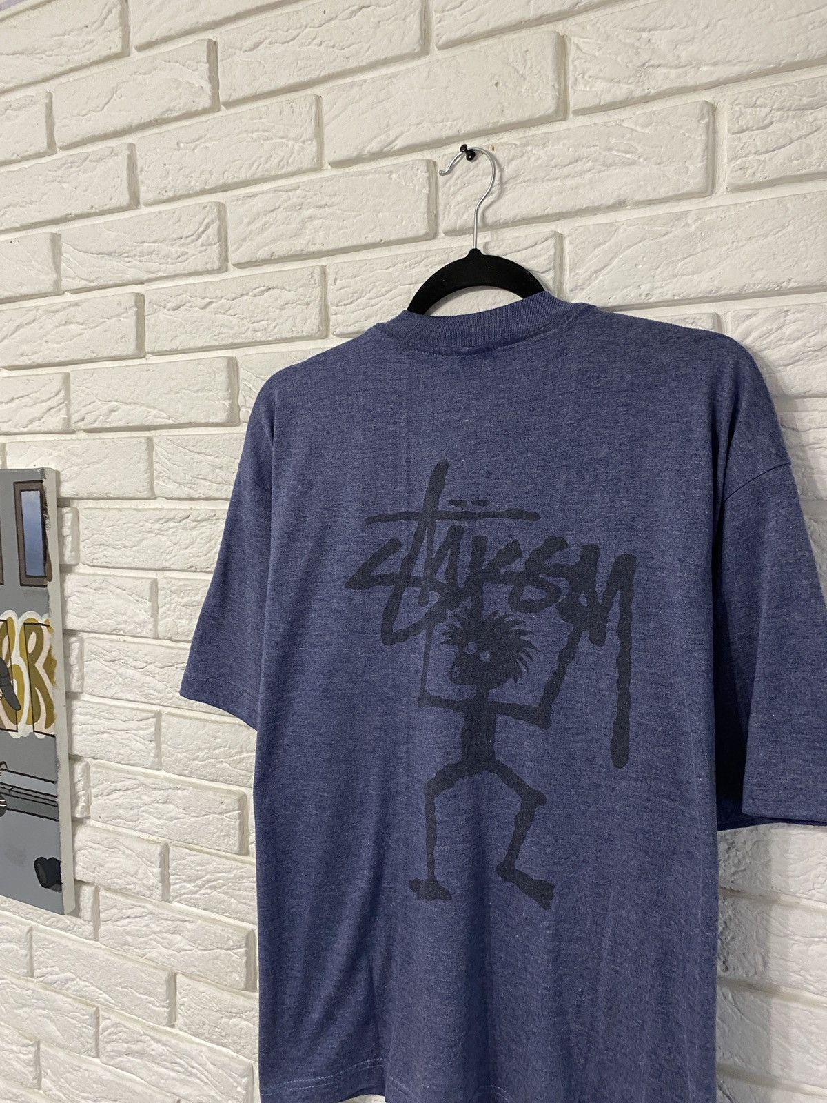 Stussy × Vintage Vintage 90's Stussy Lombok Stickman T- Shirt Size US XL / EU 56 / 4 - 4 Thumbnail
