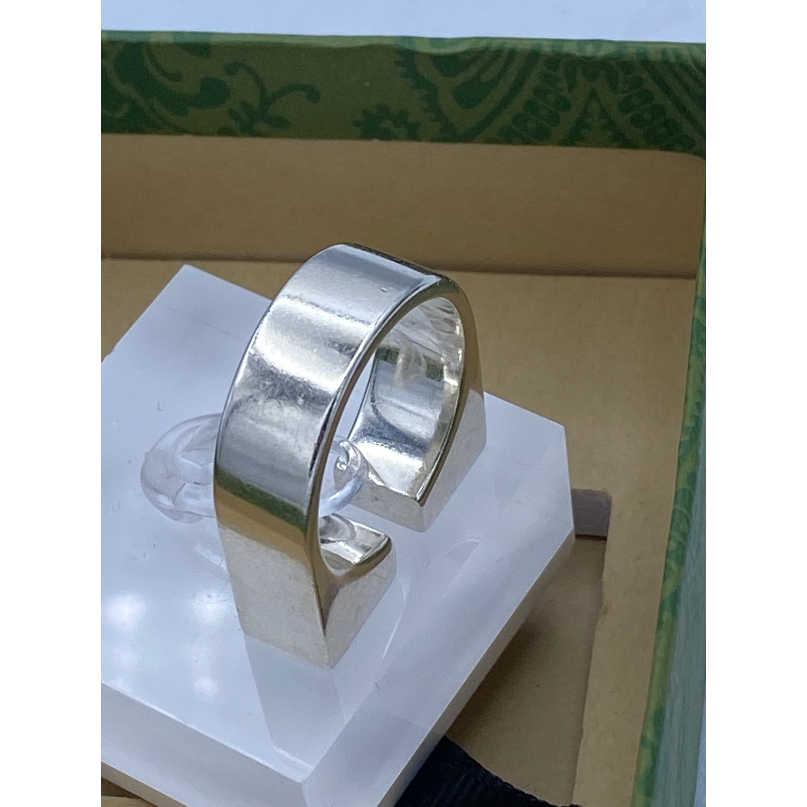 Gucci Authentic Gucci Sterling Silver GG Open Ring – Size 10 Size ONE SIZE - 6 Thumbnail