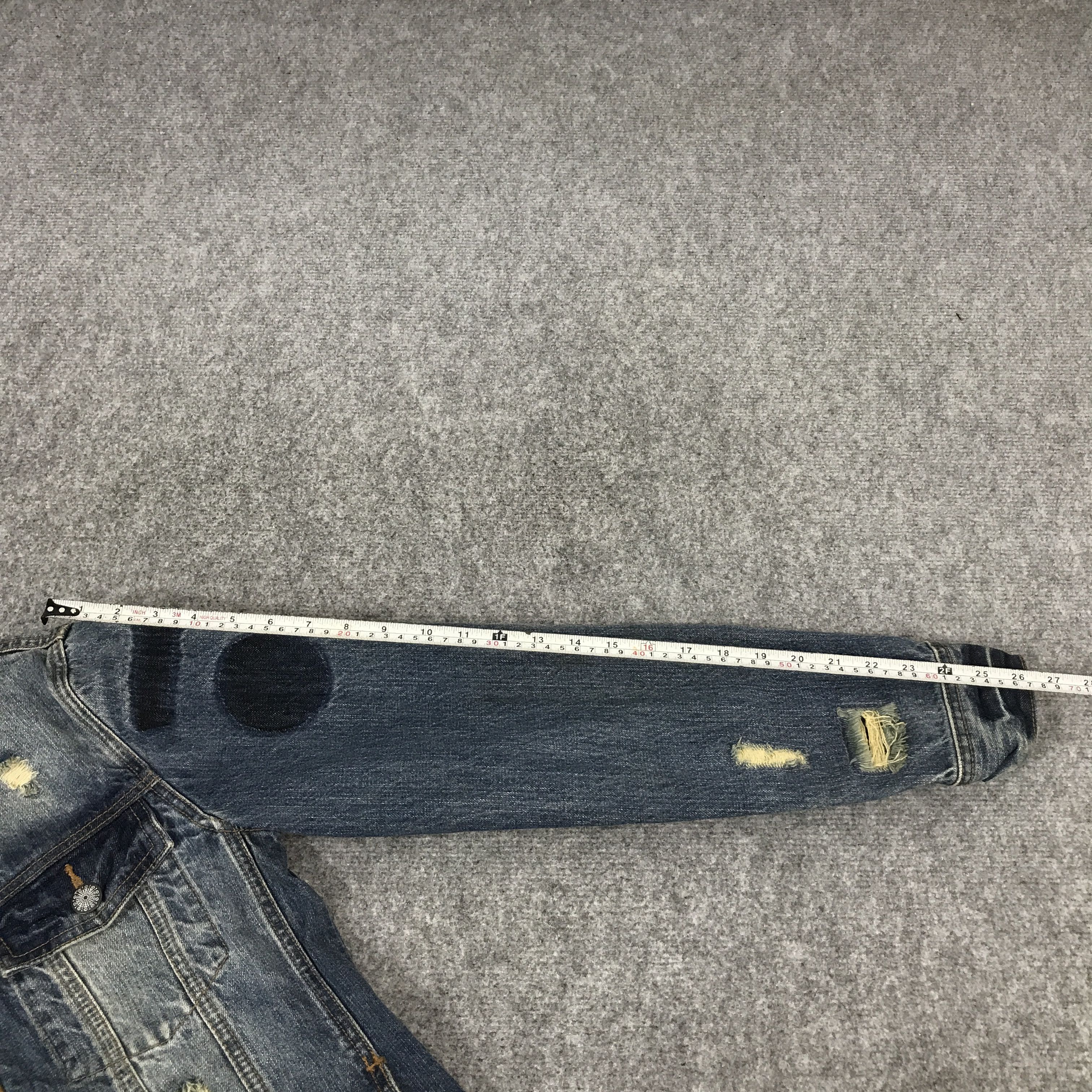 Japanese Brand urbancraft Japan Distressed Leather Denim jacket Size US L / EU 52-54 / 3 - 10 Thumbnail