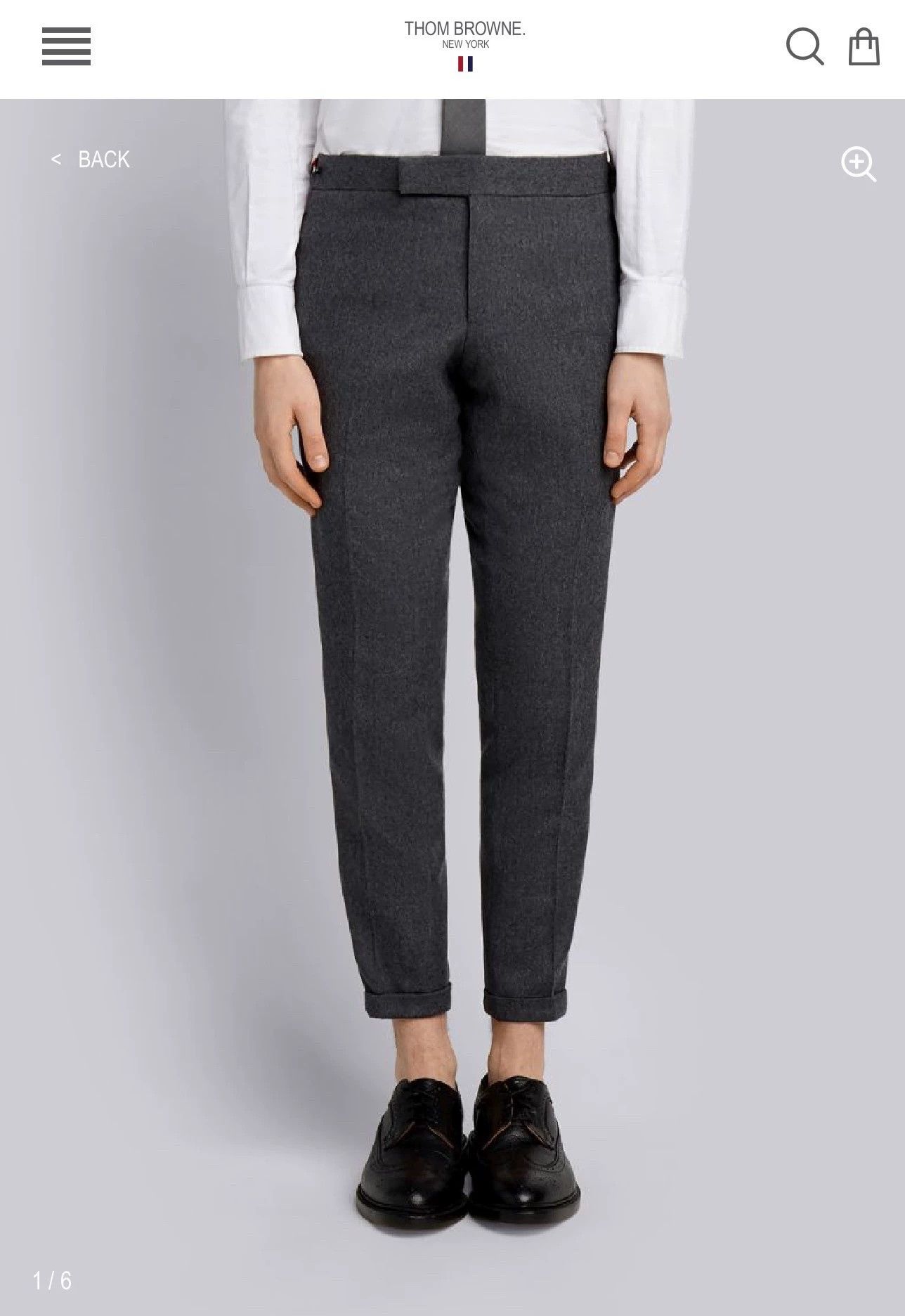 Thom Browne Thom Browne 3-Color Side Stripe Slim Charcoal Pants Size0 Size US 28 / EU 44 - 6 Thumbnail
