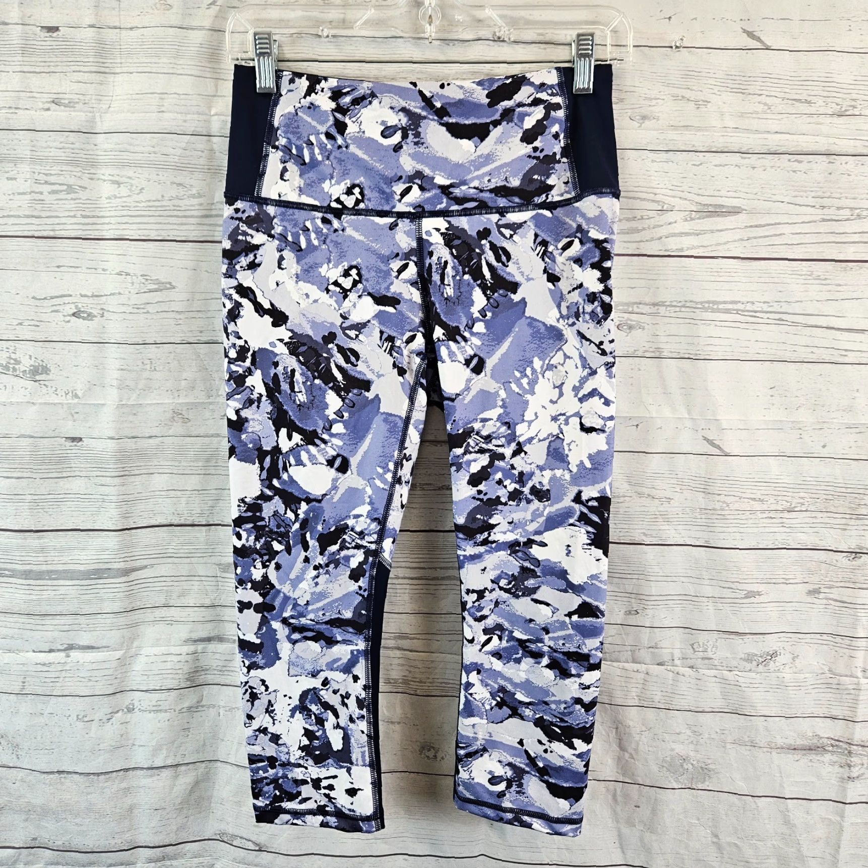 Vintage Lucy Womens Cropped Leggings Sz Small Blue Mid Rise Size 28" / US 6 / IT 42 - 2 Thumbnail