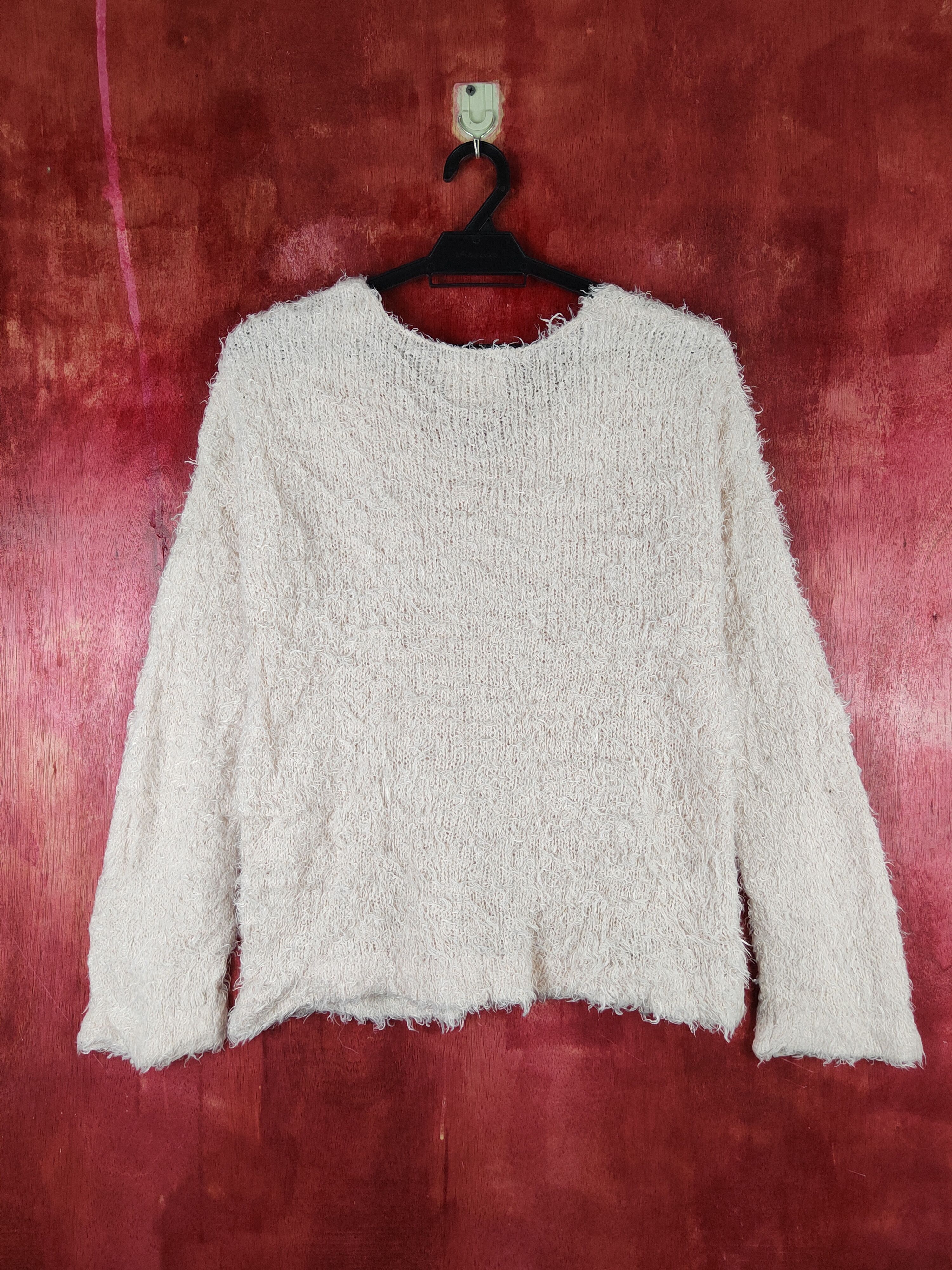 Japanese Brand Discoat Pink Shag Shaggy Fur Mohair Knitwear #S2156 Size M / US 6-8 / IT 42-44 - 7 Thumbnail