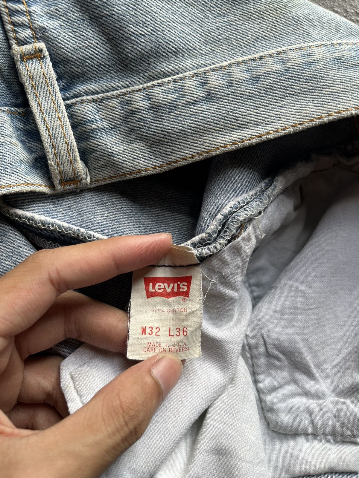 Levi's 32X36 Levi’s 501 Distressed Sun Faded 90’s Size US 32 / EU 48 - 16 Thumbnail