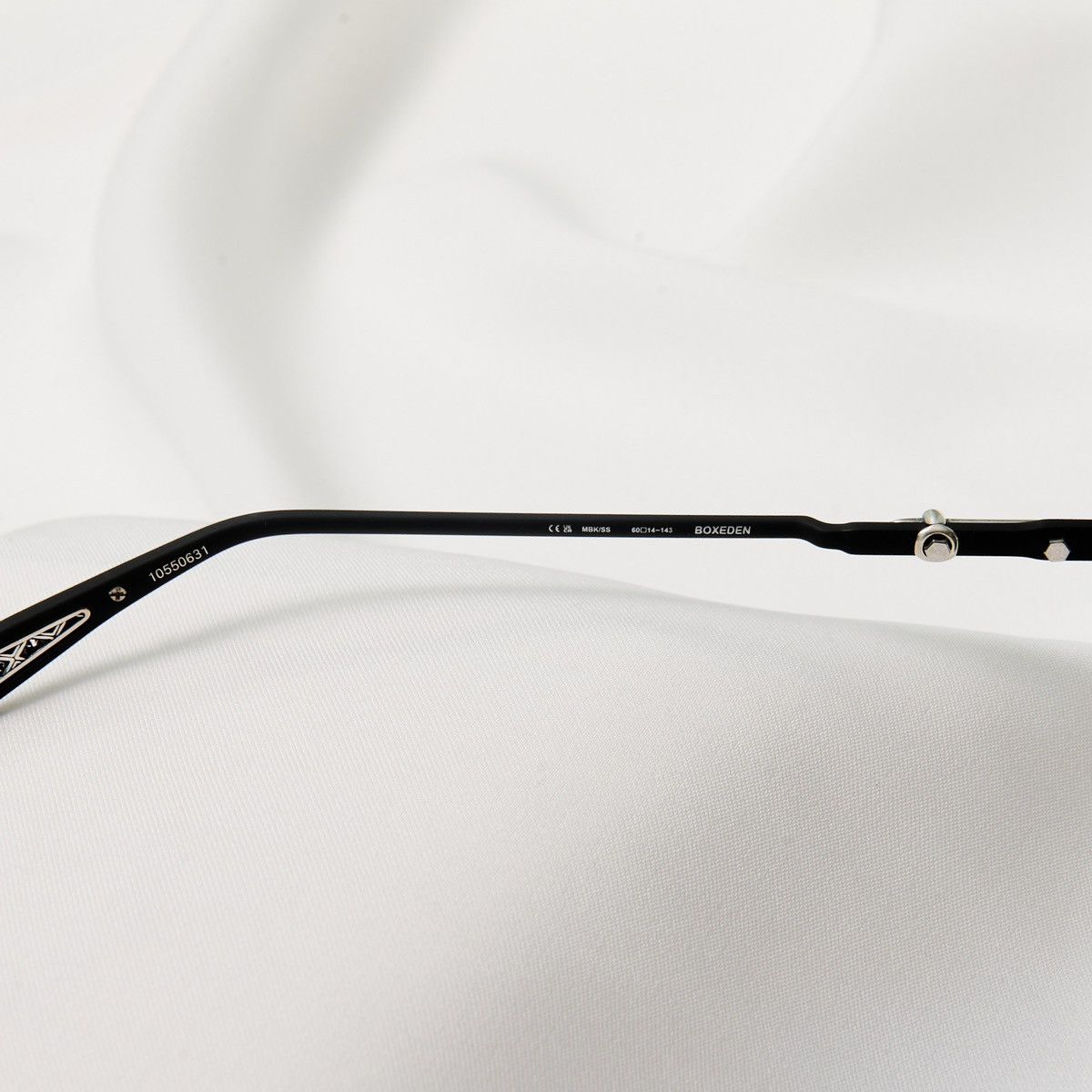 Chrome Hearts CHROME HEARTS BOXEDEN MATTE BLACK/ SHINY SILVER SUNGLASSES Size ONE SIZE - 5 Thumbnail